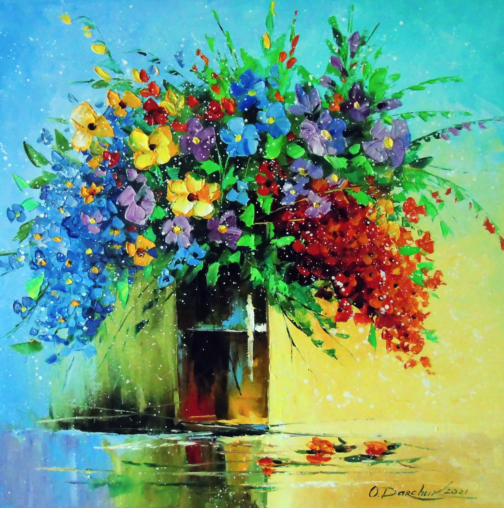油絵 絵画 【Wild flowers】 Wildflowers – Juniper Print Shop