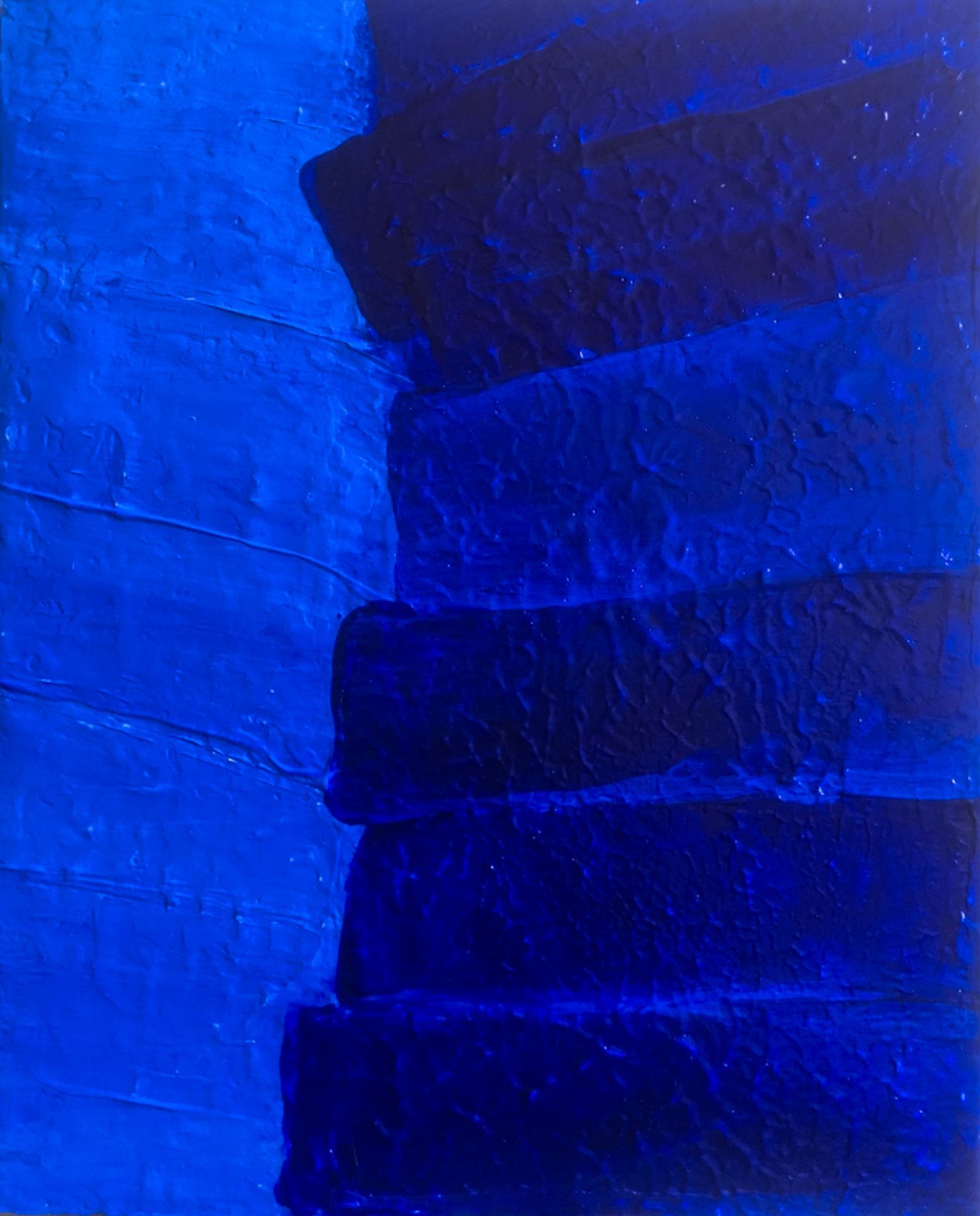 Blue Pattern Painting by Maryna Gorbachova