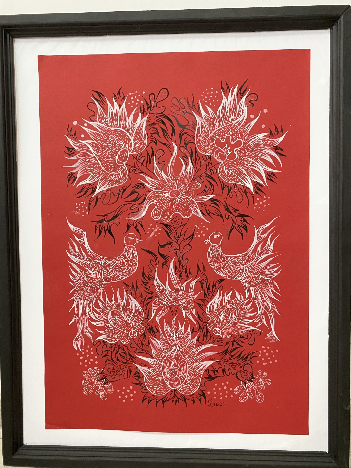 Ethno-Art Birds Drawing - Dk - Jose Art Gallery