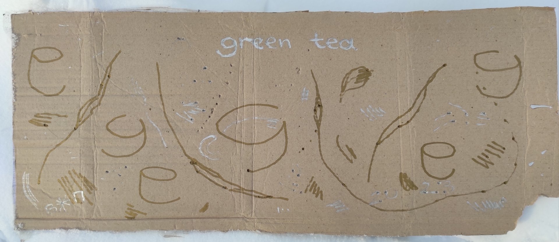 Abstract tea pattern Painting by Vasyl Pavuk