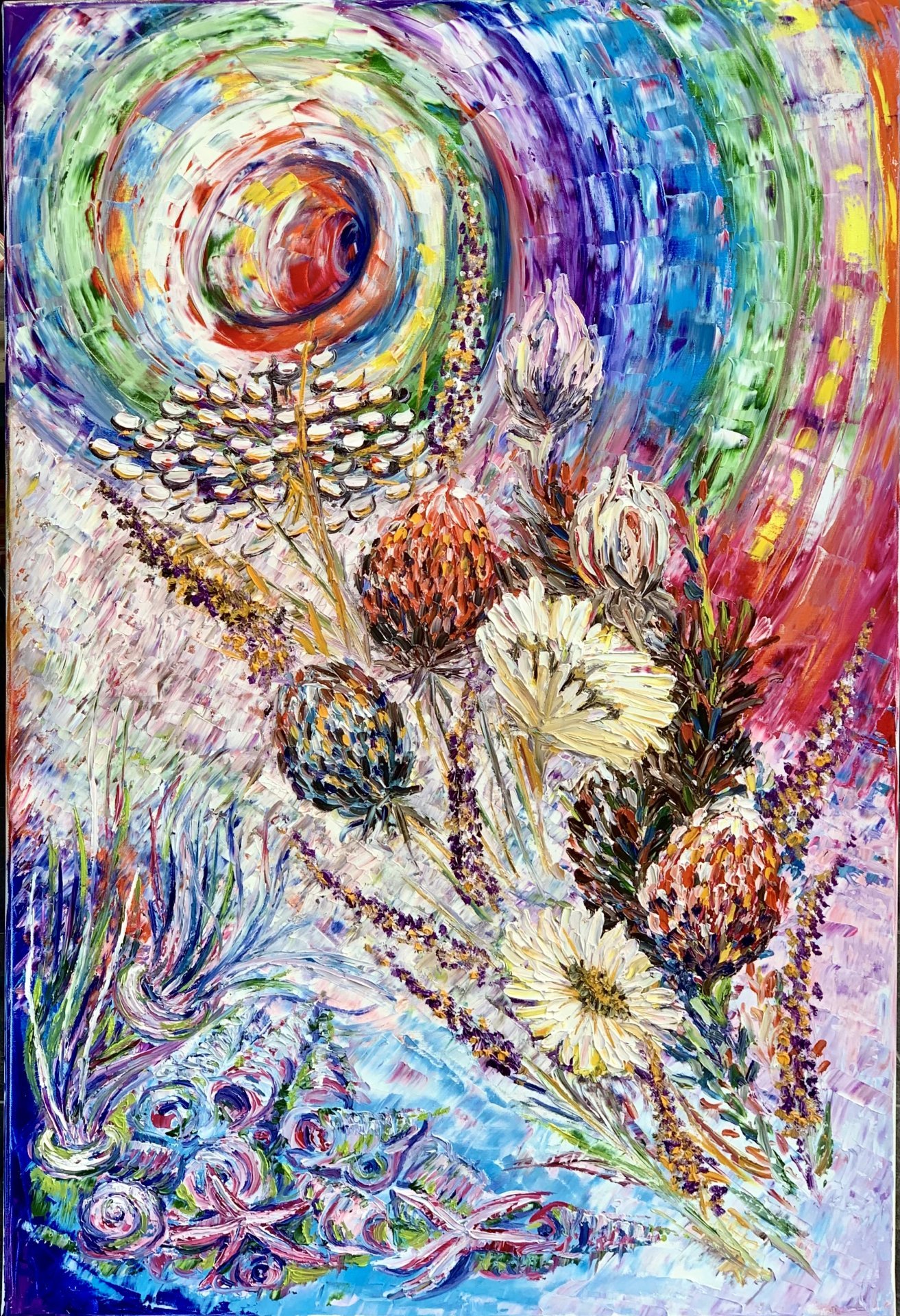 Картина «Веселка в пастельних тонах», Марія Засідкович