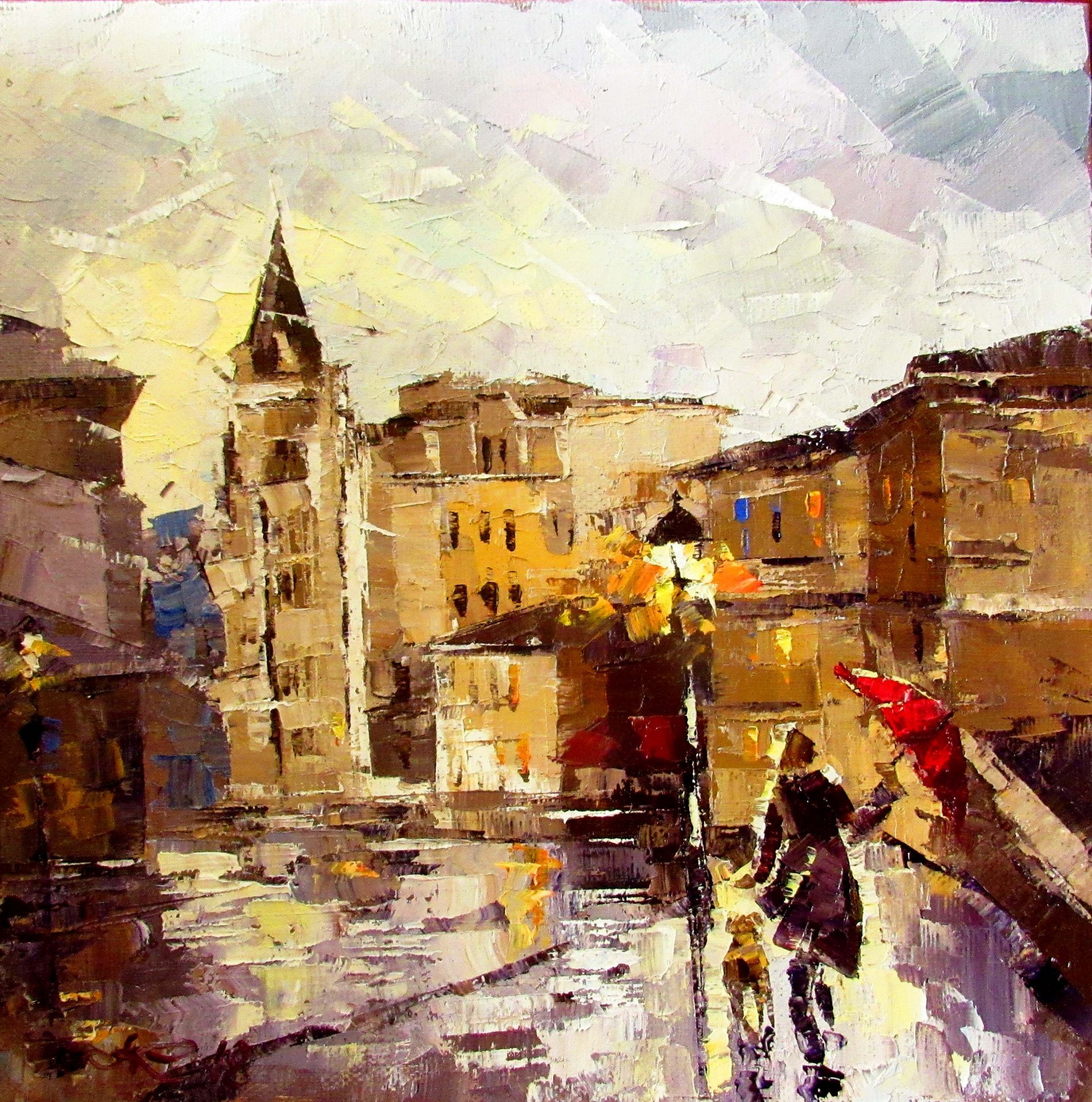 In the wind Painting by Anna Kolos - Jose Art Gallery