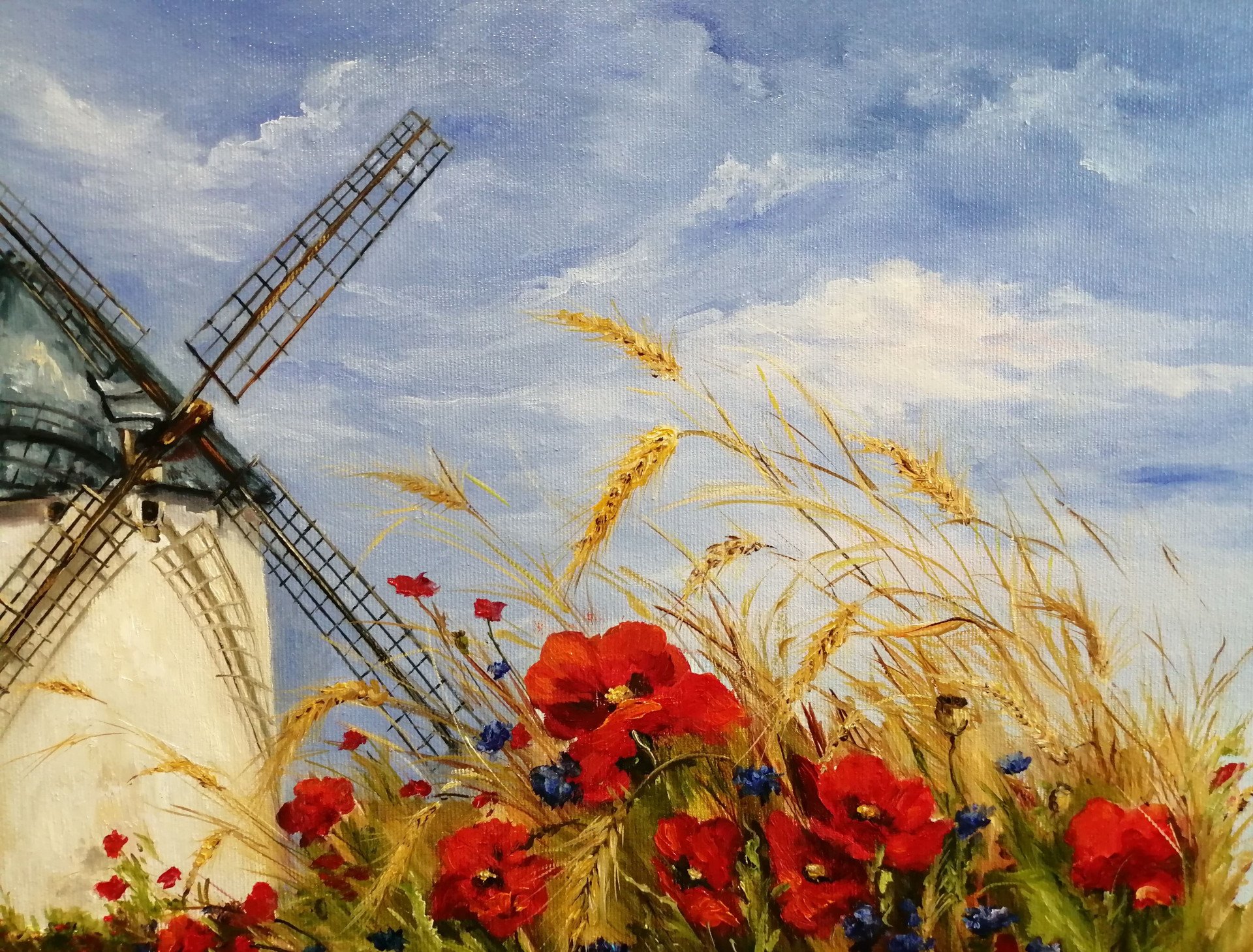 Poppies at the Mill - buy