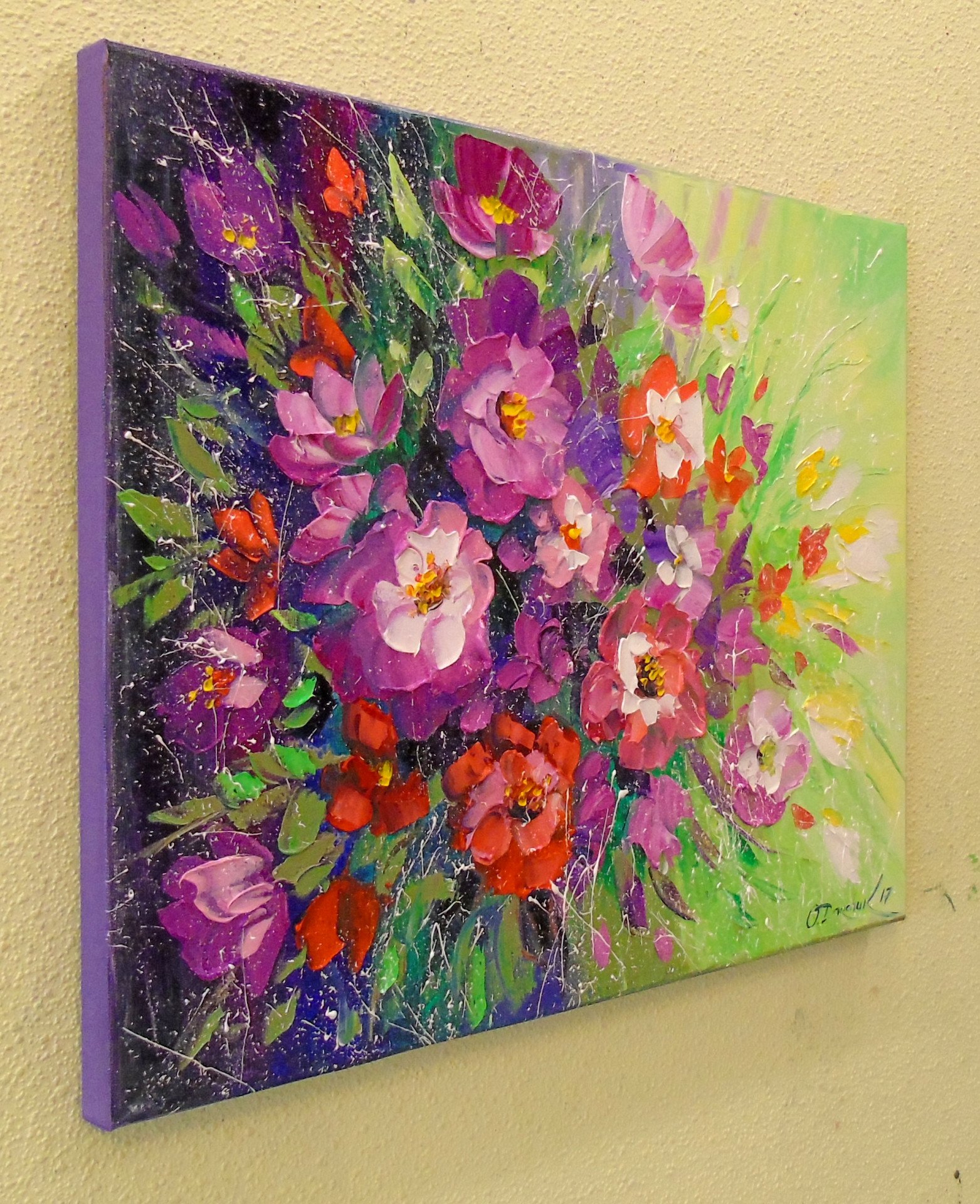 A bouquet of bright colors - painting