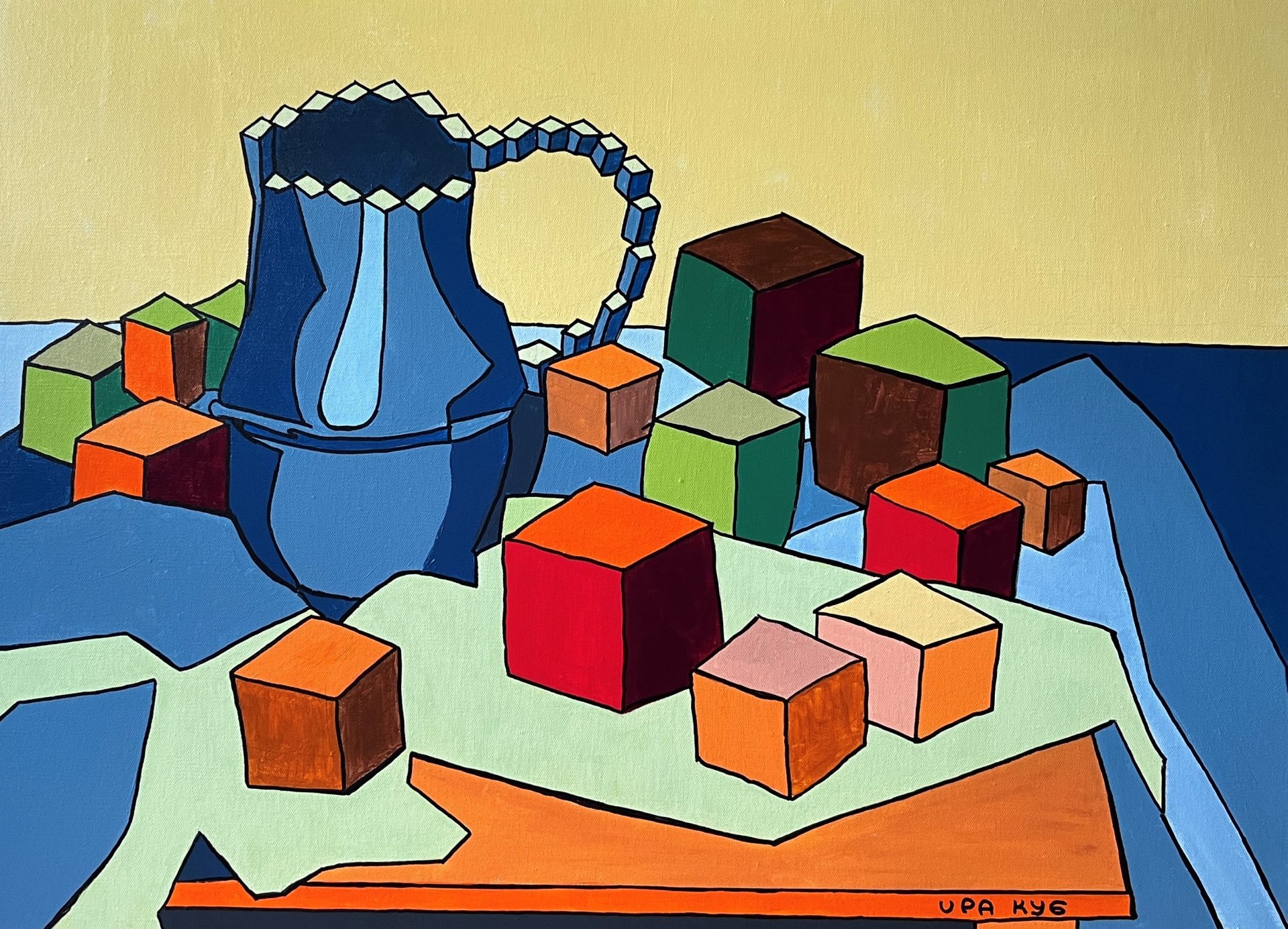 Peaches And Jug Painting By Ira Kub Jose Art Gallery