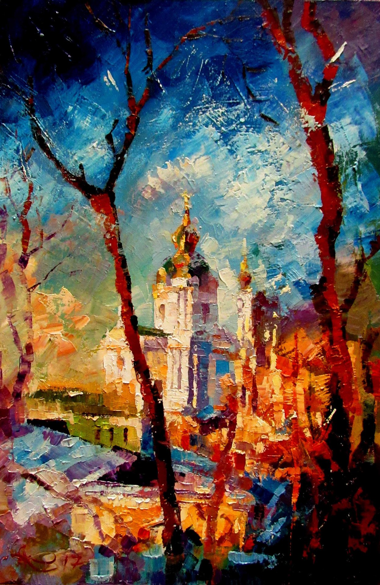 Early spring Drawing - Anna Kolos - Jose Art Gallery
