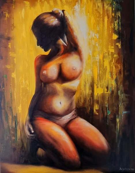 Imagen adicional 3: Impresionismo Desnudo Pintura "Mujer desnuda", pintor Natalya Bazilyuk óleo lienzo 