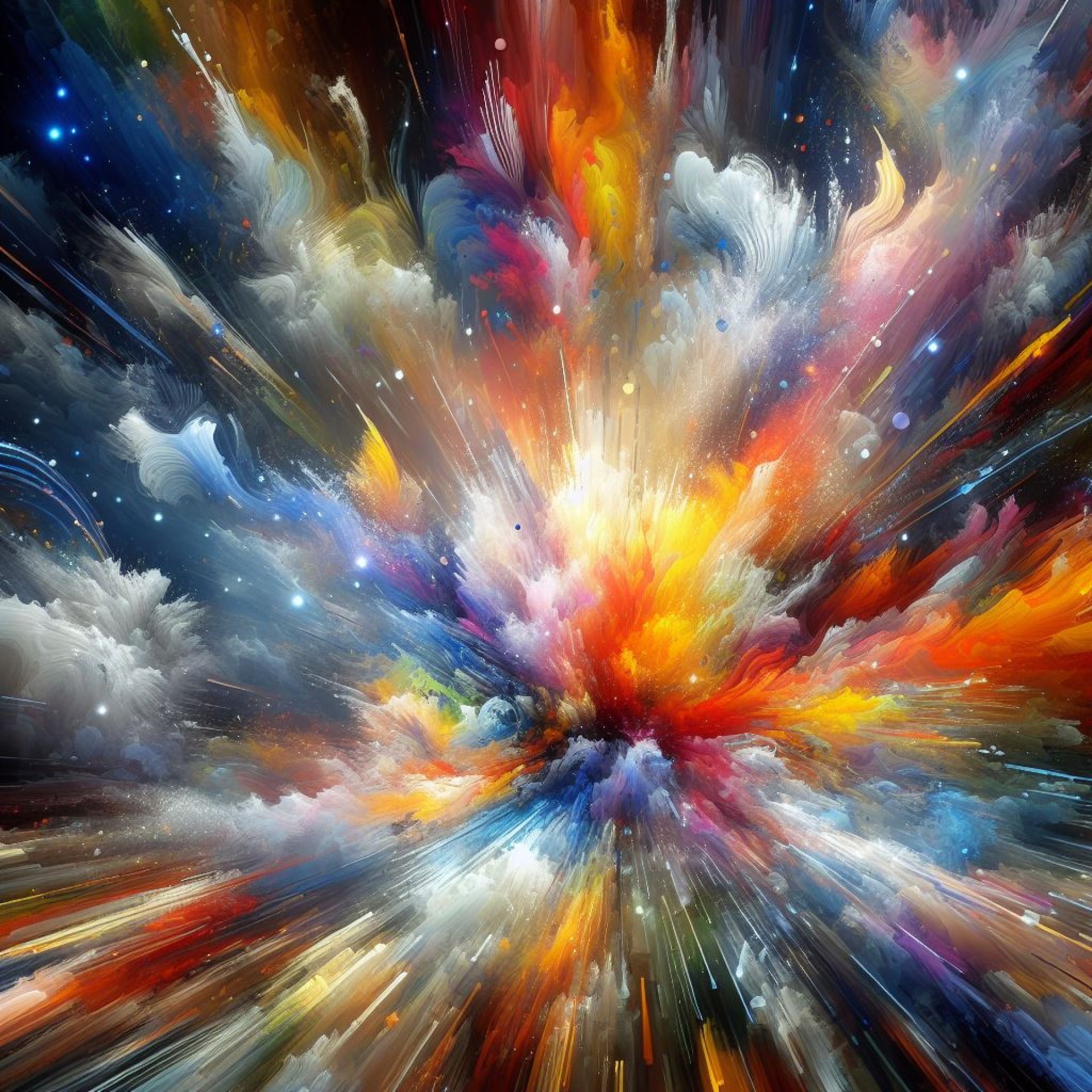 Explosion of imagination Painting by Sour Harry