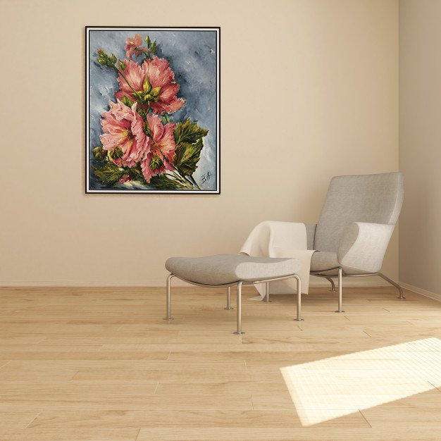 Oil painting Mallow 60x50 cm - buy online