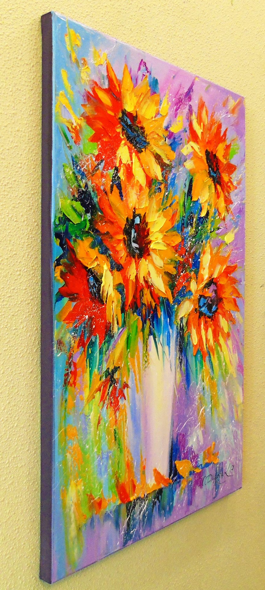 Bouquet of sunflowers - painting