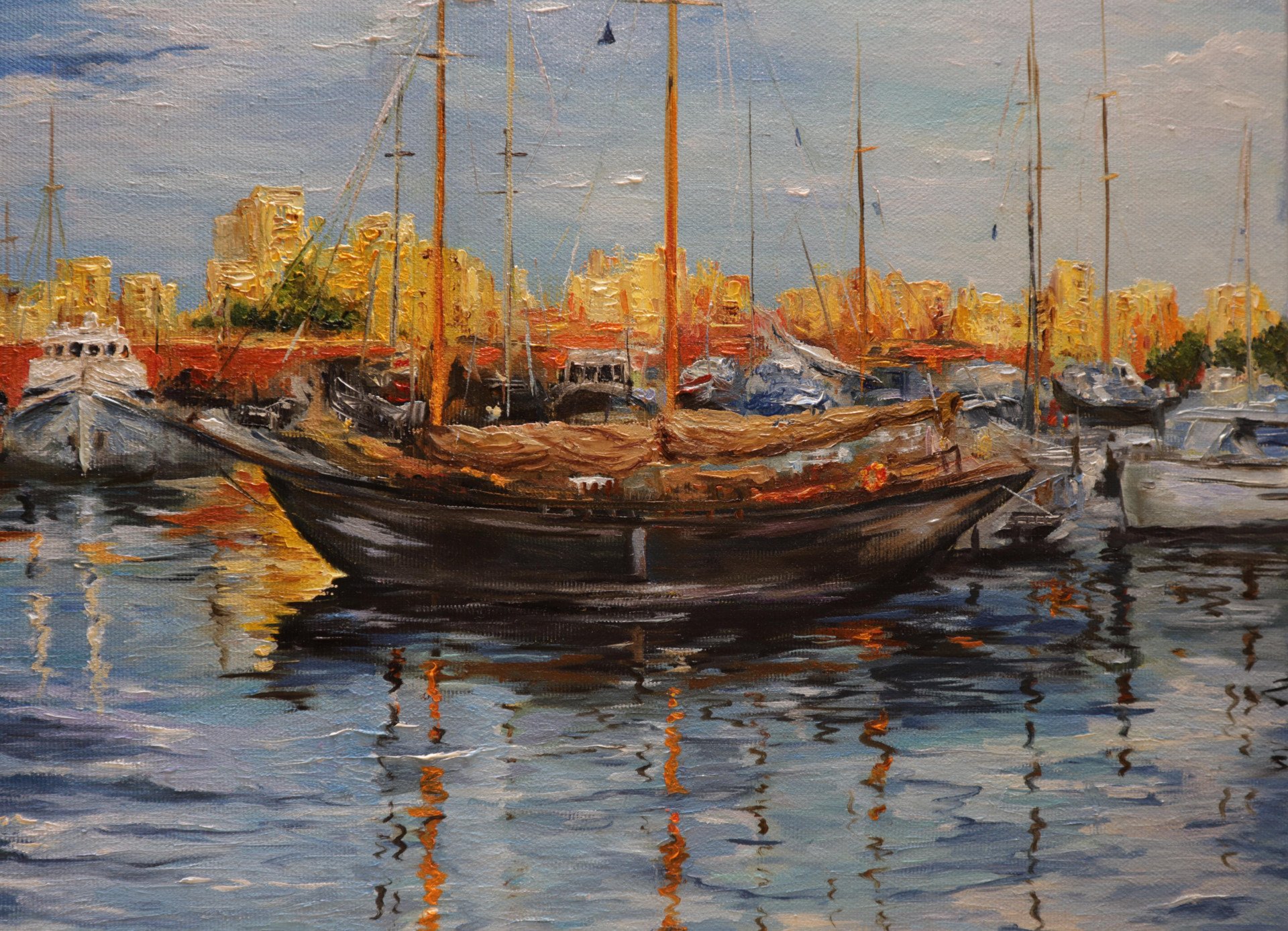 Oil painting Yacht Club - order