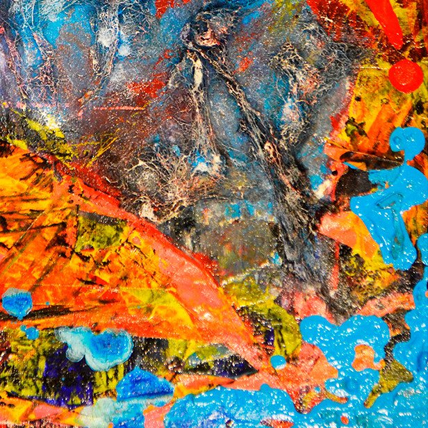 Butterfly and cocoon of life - painting