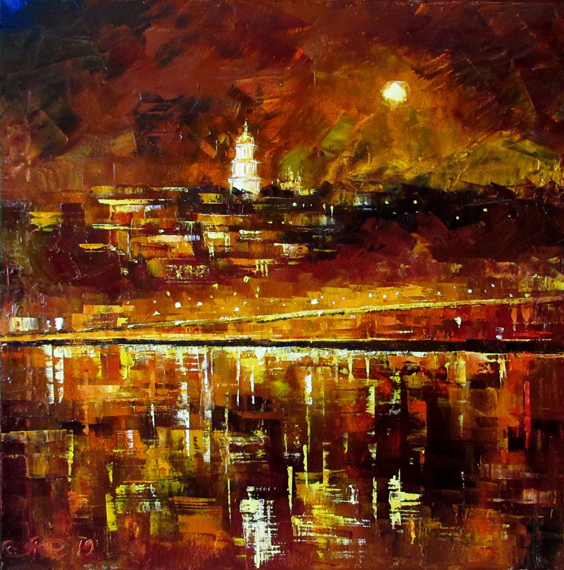 Warm evening Painting by Anna Kolos - Jose Art Gallery