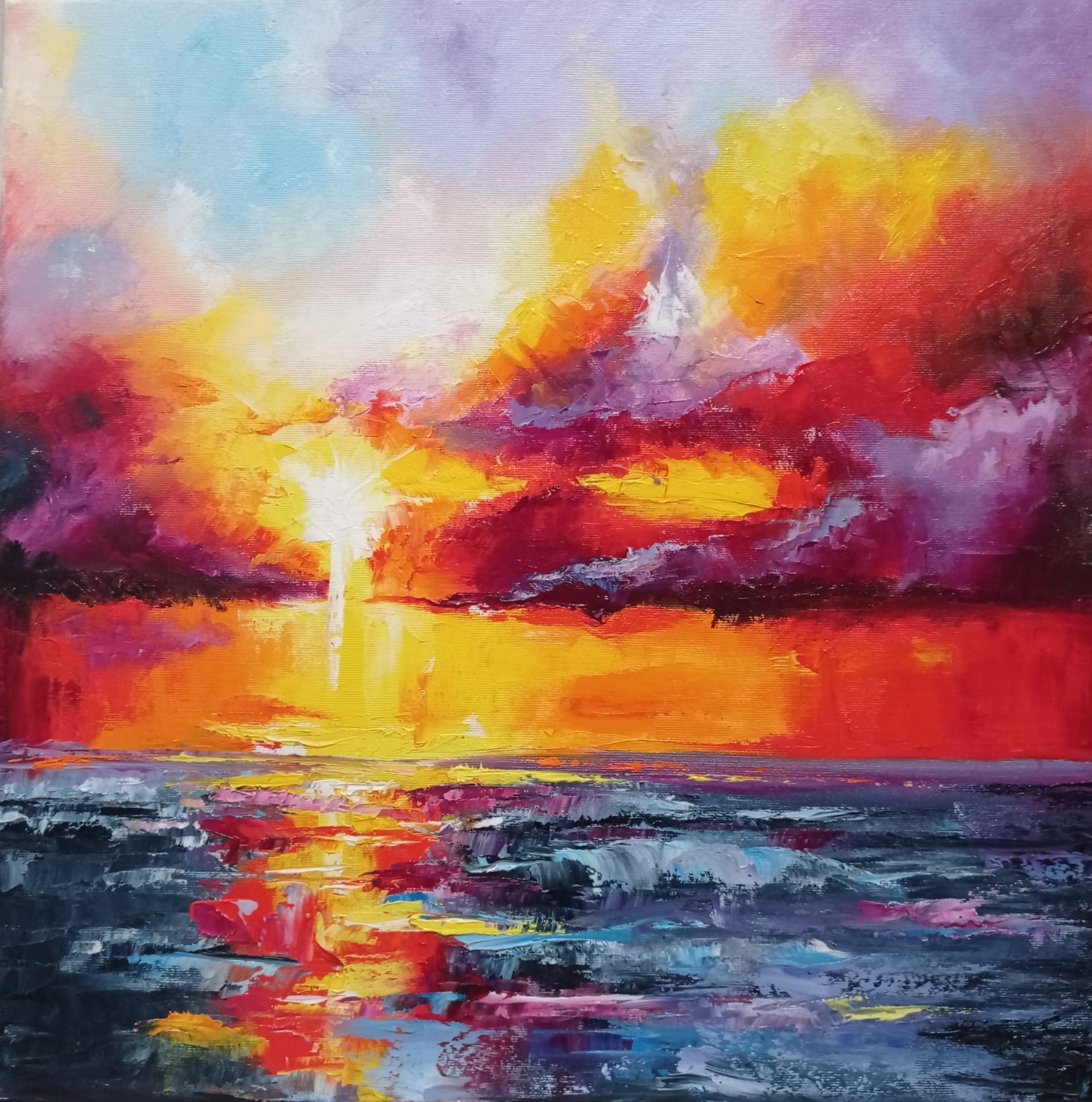 Sunset Painting by Yulianna Tulinova - Jose Art Gallery