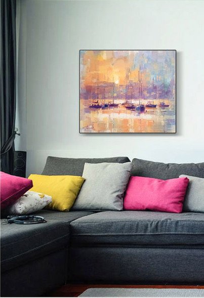 Yachts still sleeping - painting