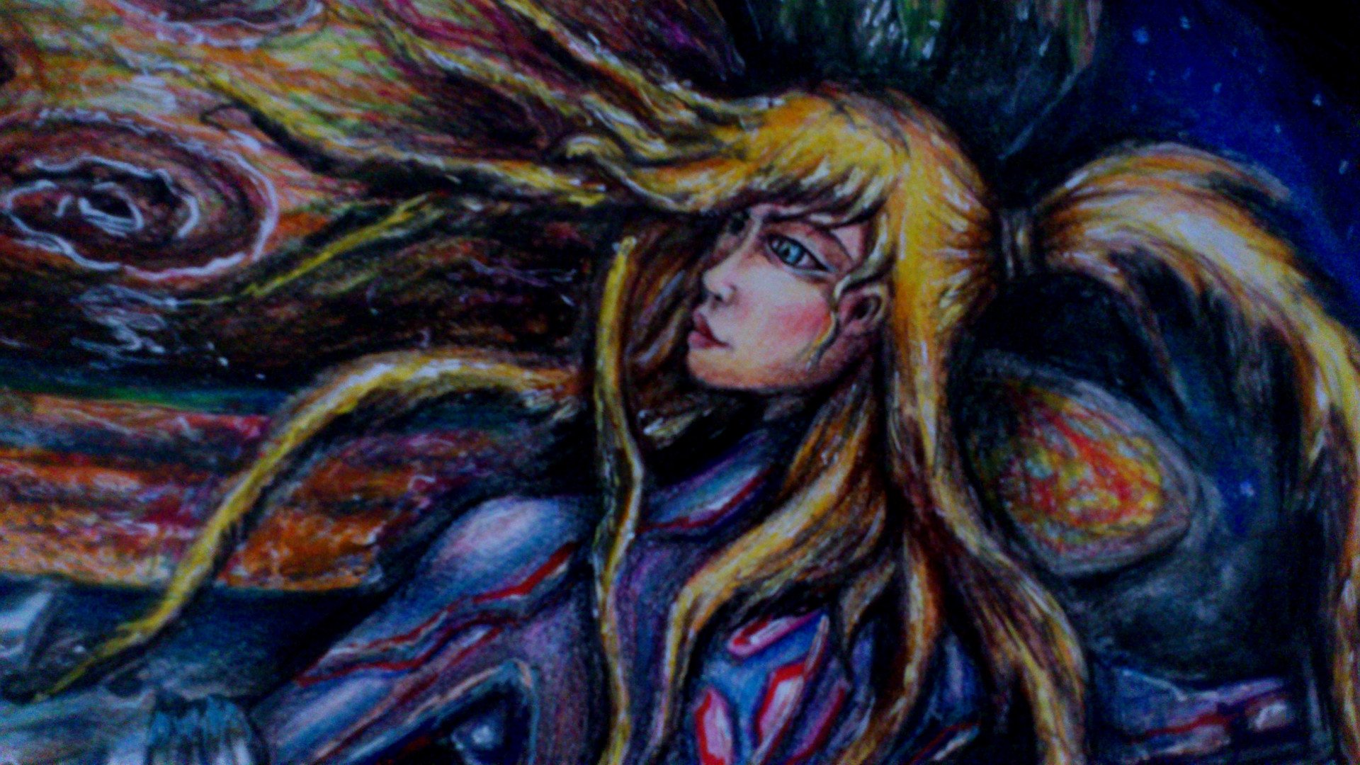 SUPER METROID / SAMUS - UNIQUE - painting