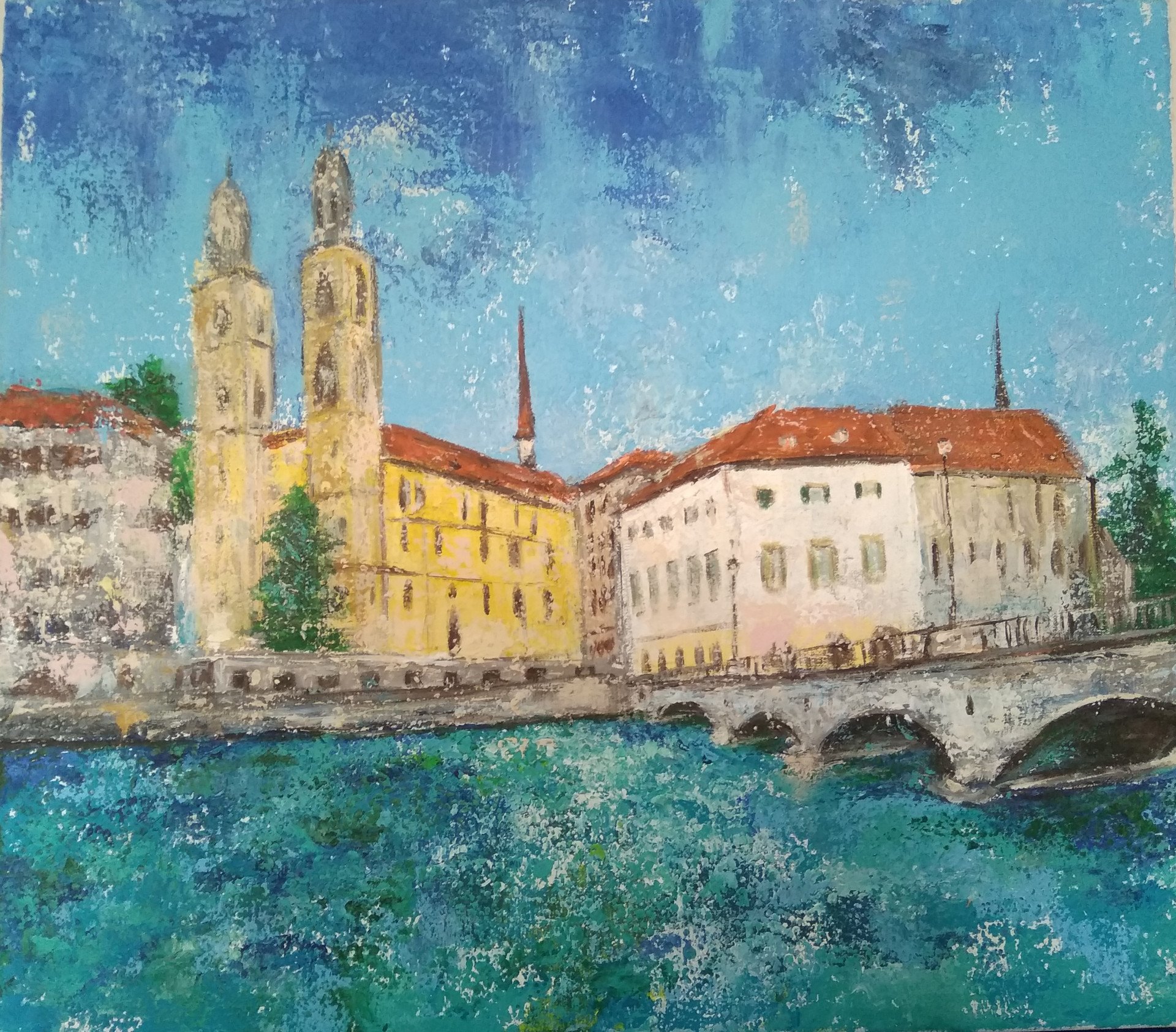 Zürich Painting by Nataliia Nausevich Jose Art Gallery