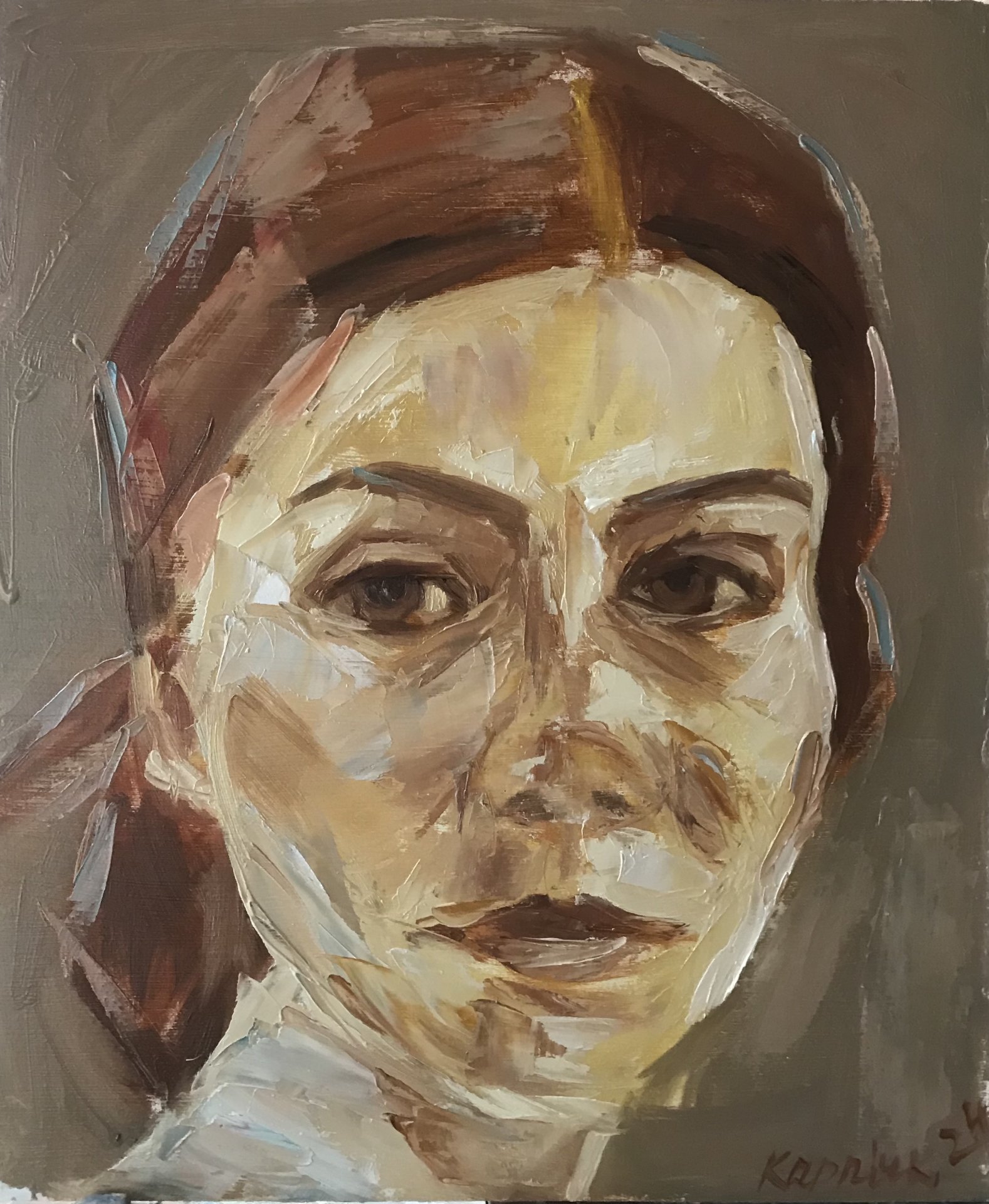 Talking eyes Painting by Iryna Karpiak Jose Art Gallery