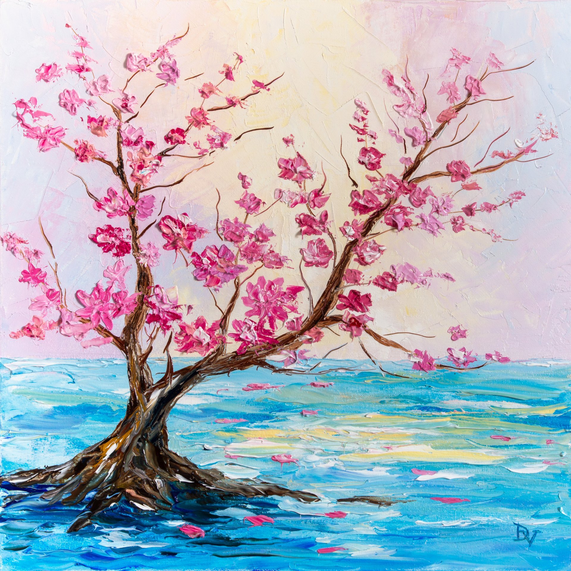 絵画 REVERIE 150-5 Lonely Sakura Painting by Vladyslav Durniev