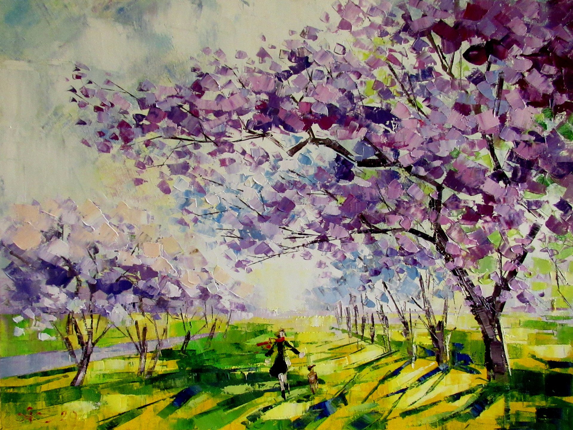 Printemps en fleurs Peinture de Anna Kolos