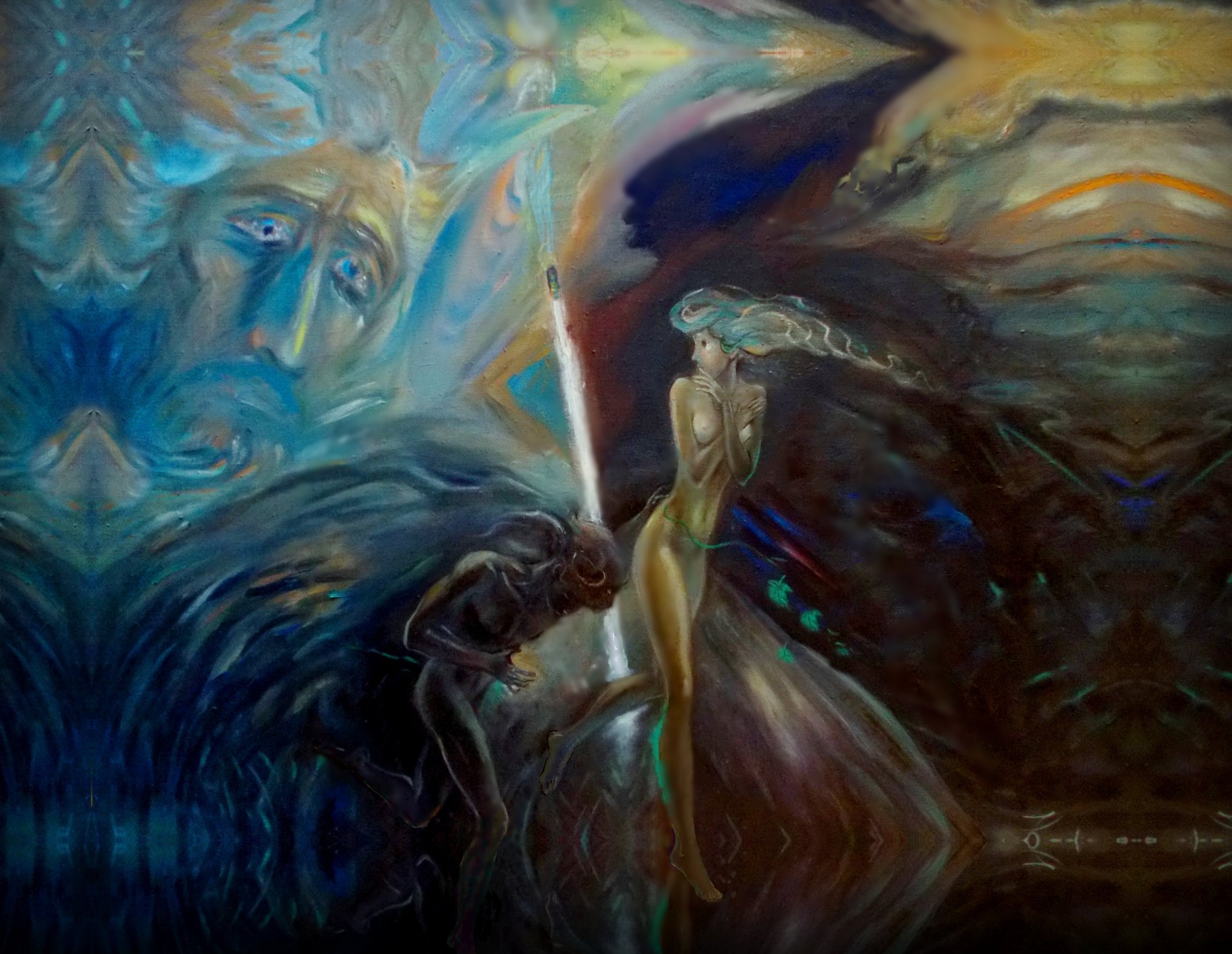Expulsion from Paradise Drawing - Varu Kadis