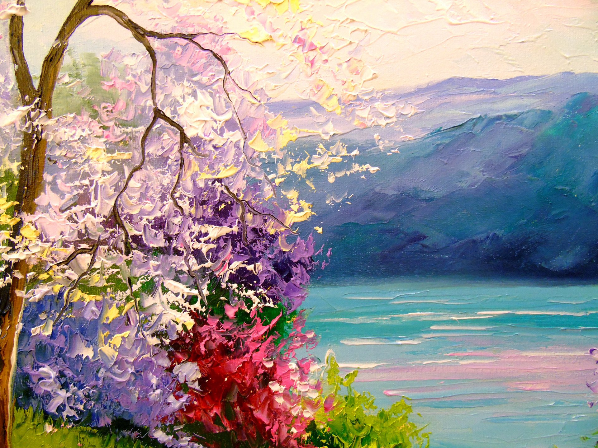 Apple blossom by the river - buy