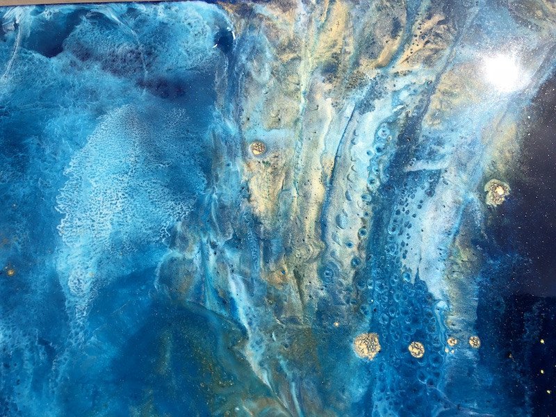 Depths of Cyan - painting