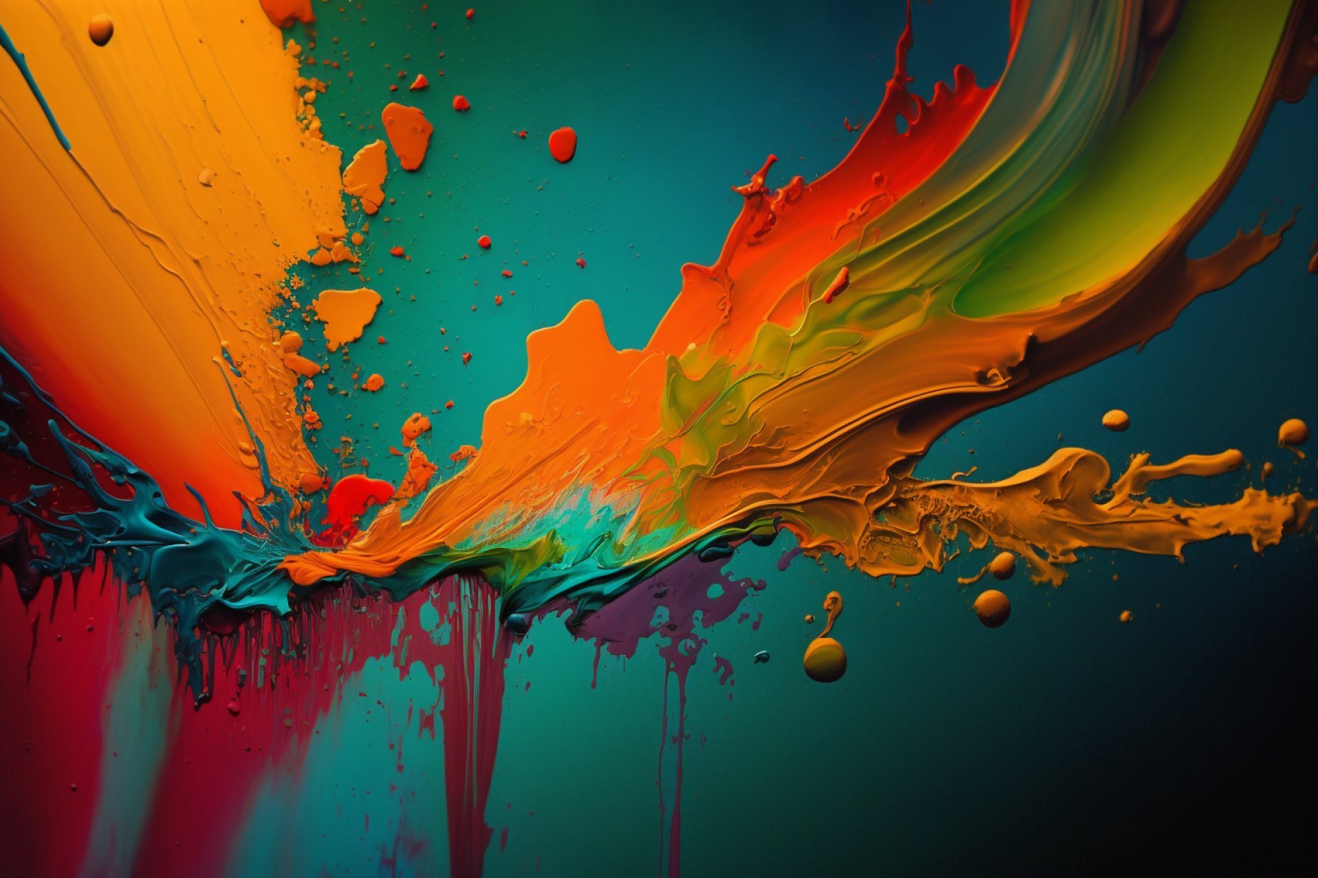 Abstract Painting: Color Symph Painting by dlx