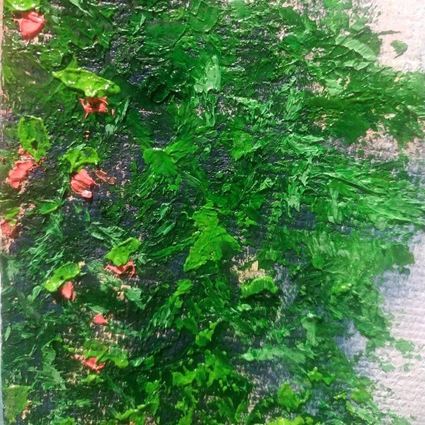 Waterfall in Green Paradise Painting by Eva Lazaryan