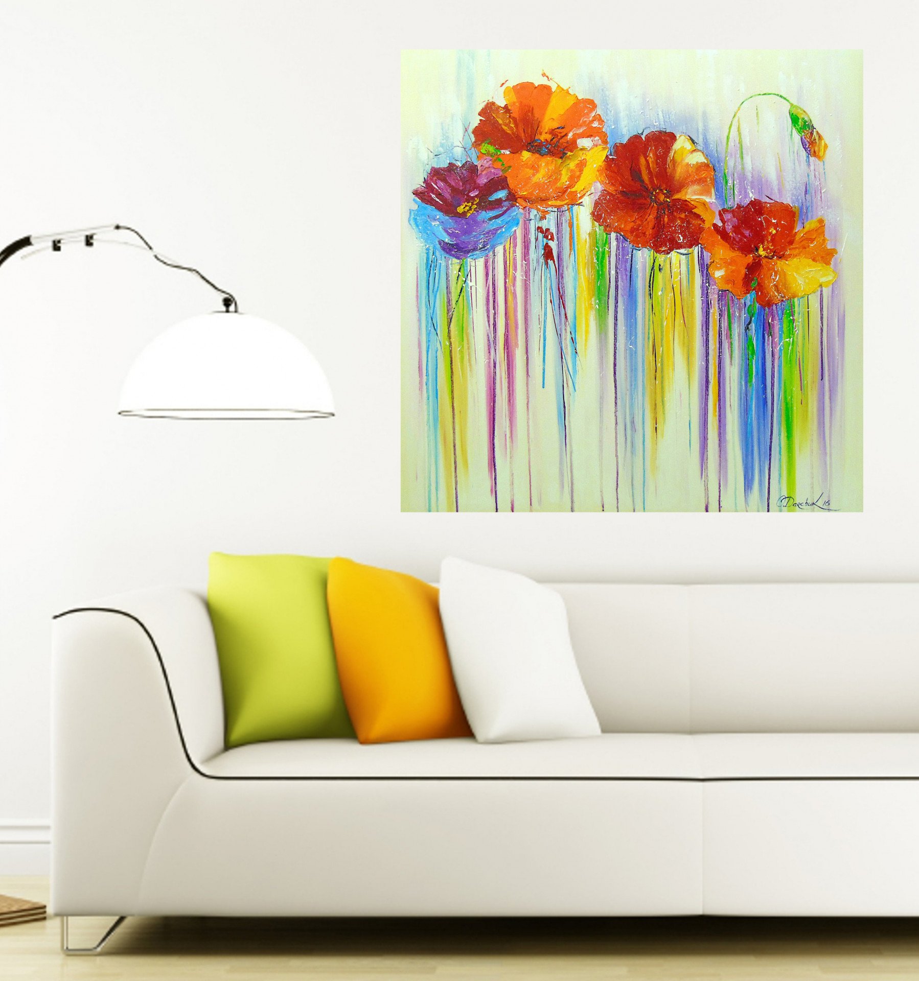 Abstract flowers - painting