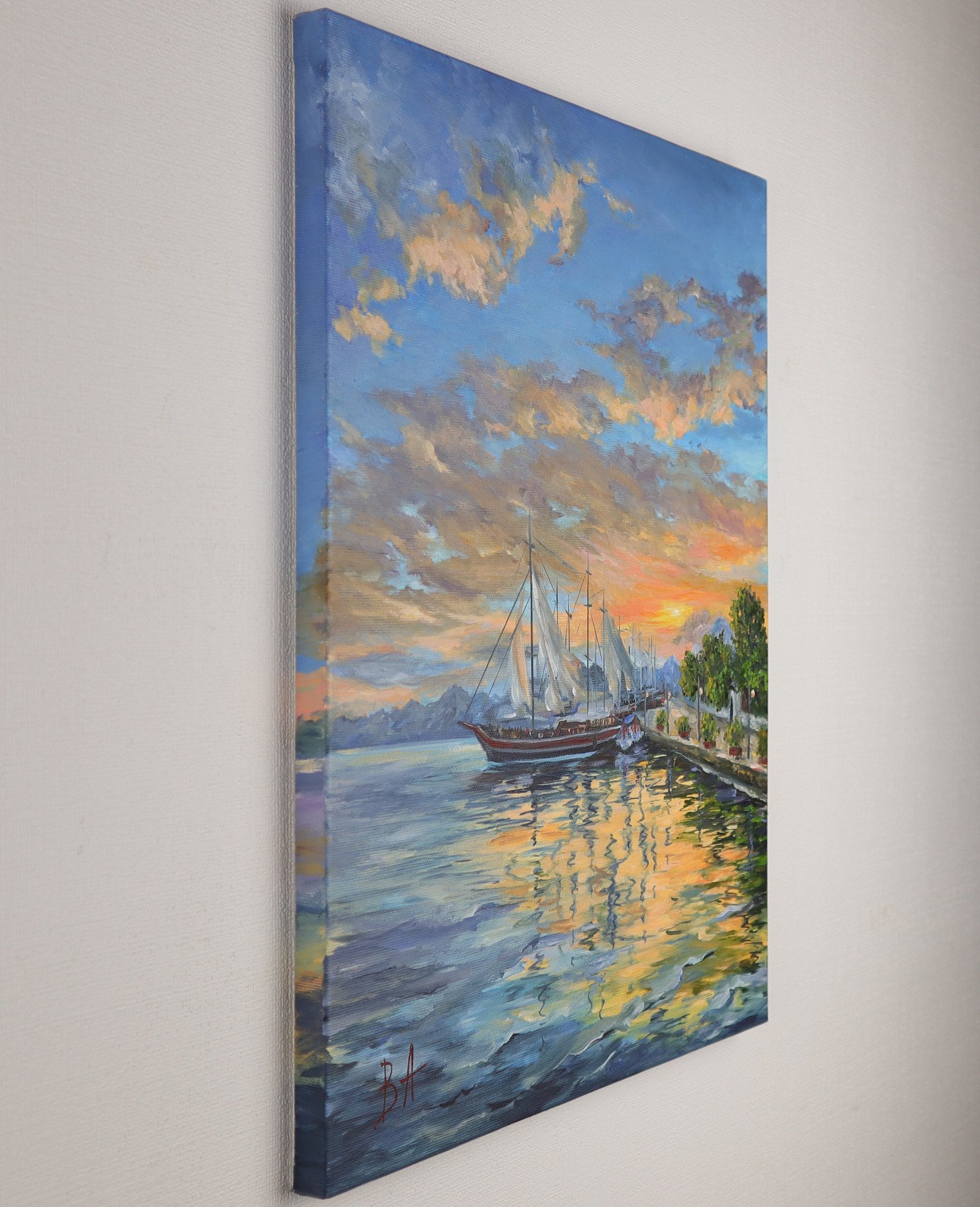 Oil painting At Sunset - buy