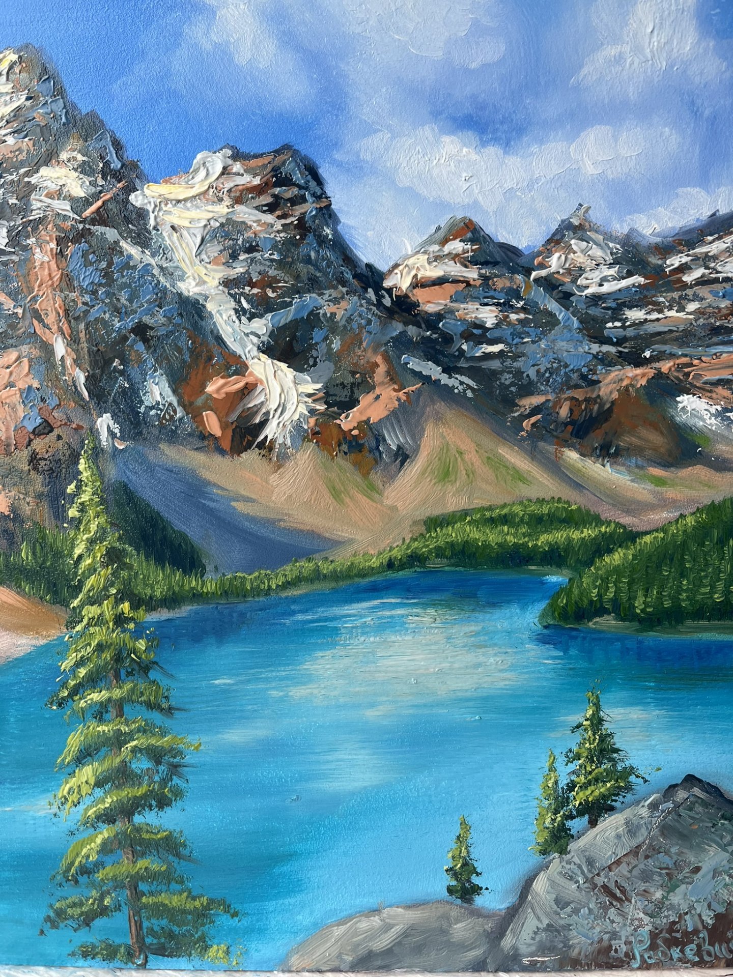 Mirror of Nature: Moraine Lake Painting by Stepan Ribkevich