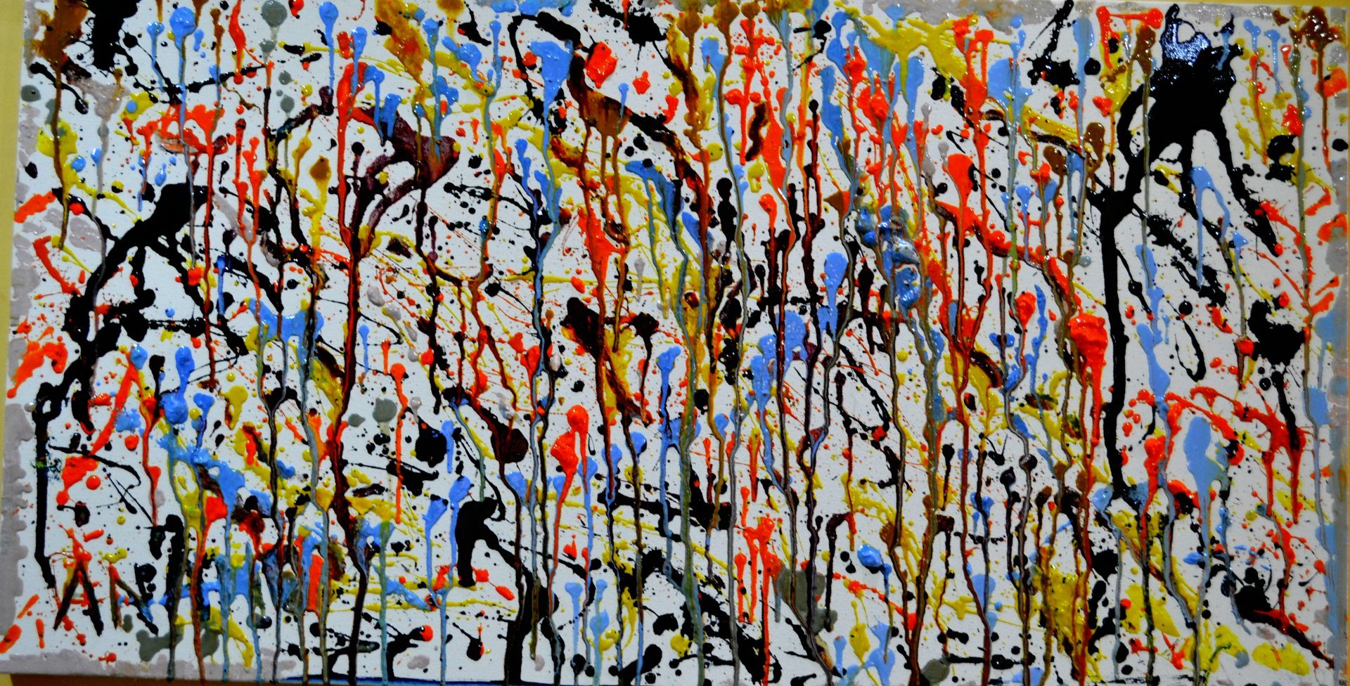 ABSTRACT ACTION PAINTING-1 Painting by ANAND MANCHIRAJU