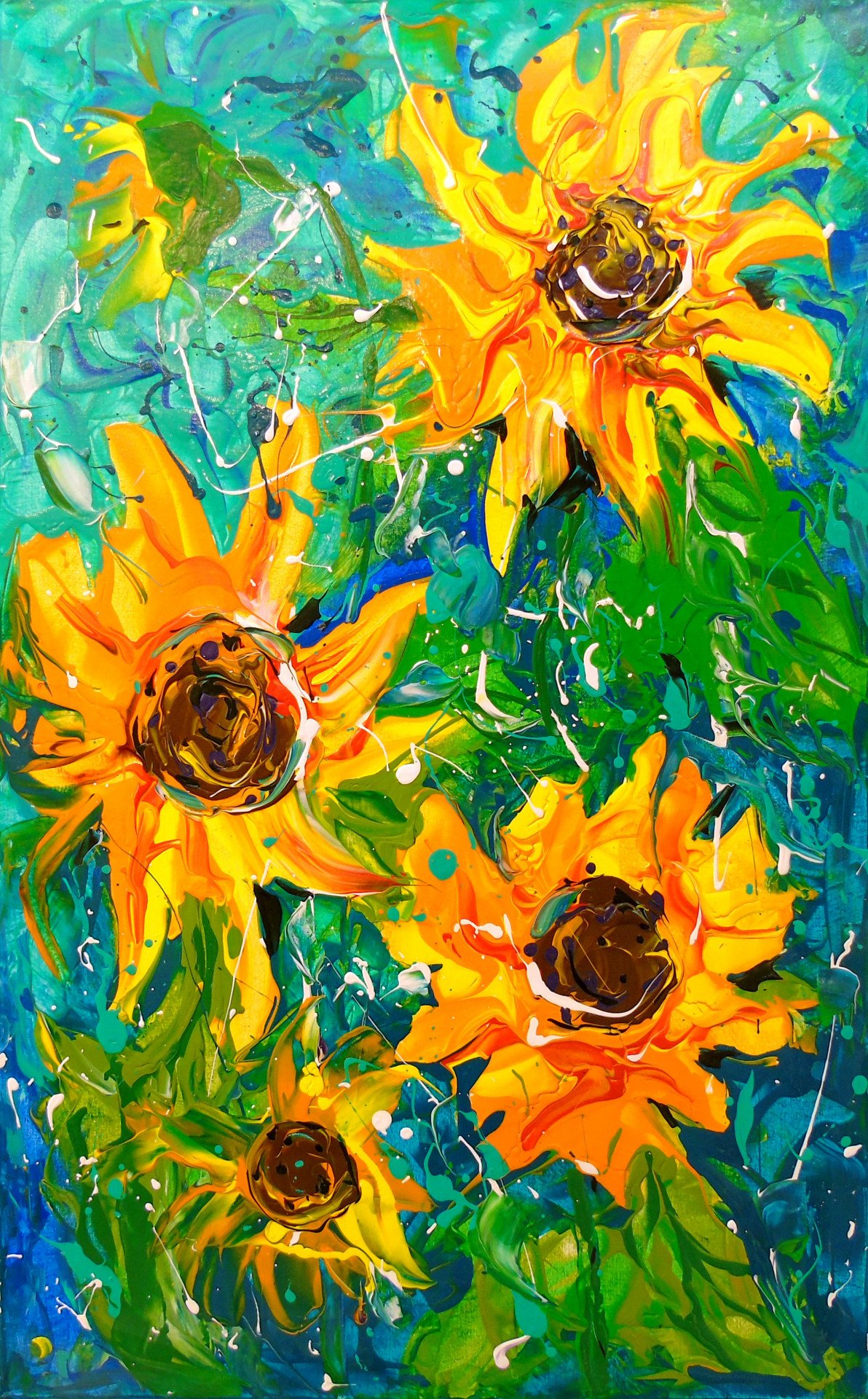 Sunflowers Painting by Olha Darchuk - Jose Art Gallery