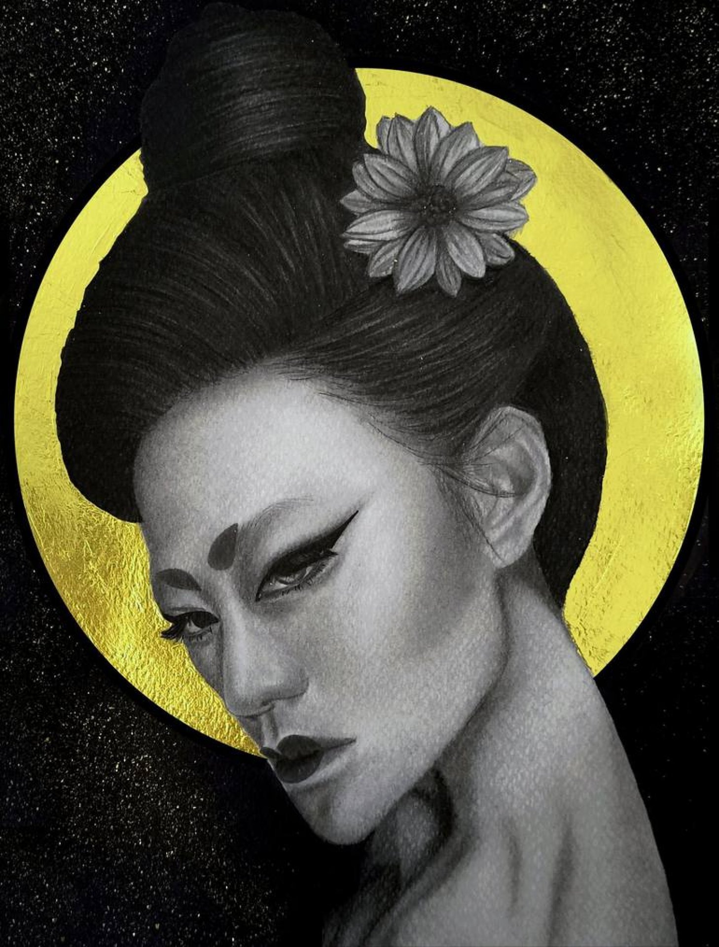 Flower of sorrow Drawing - Natalia Semenenko