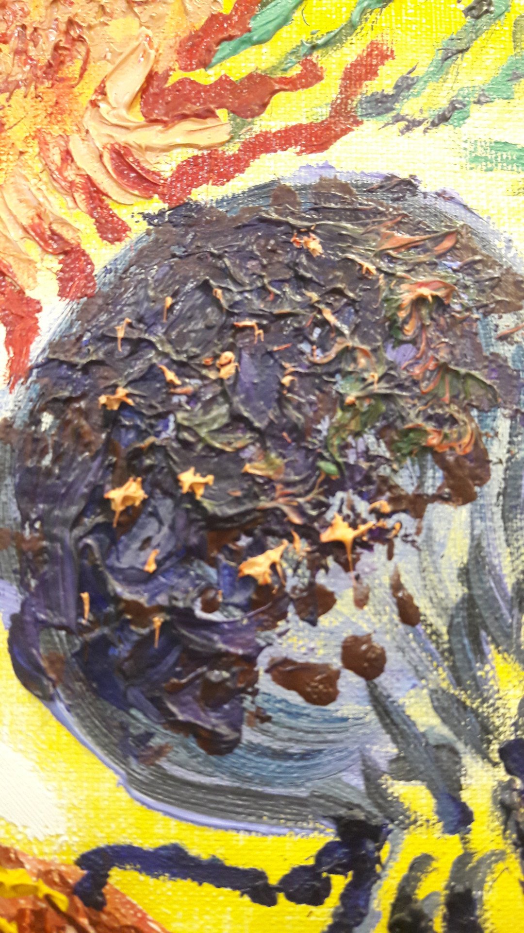 Medusas sobre el bosque de otoño - painting