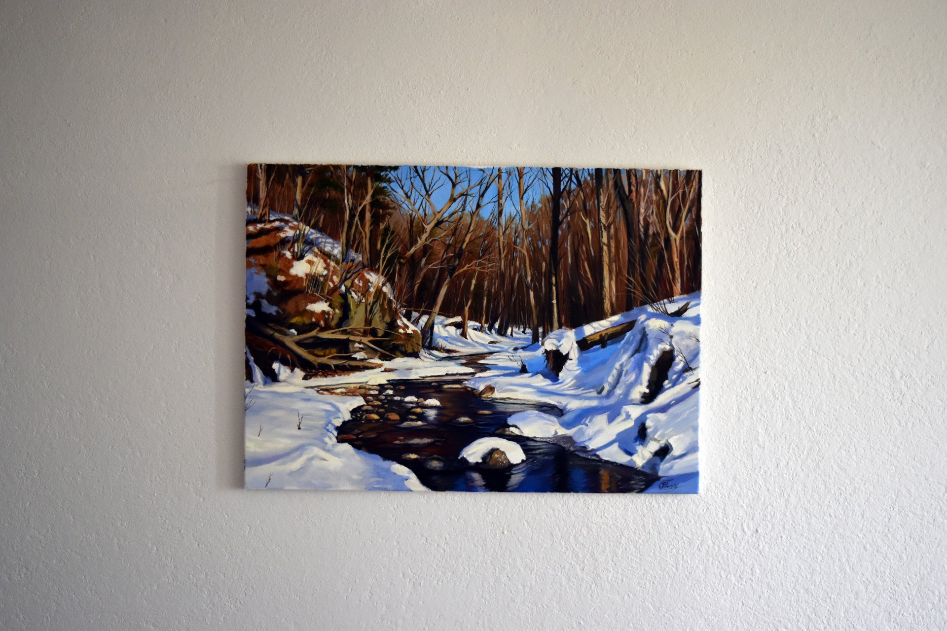 The winter forest - painting