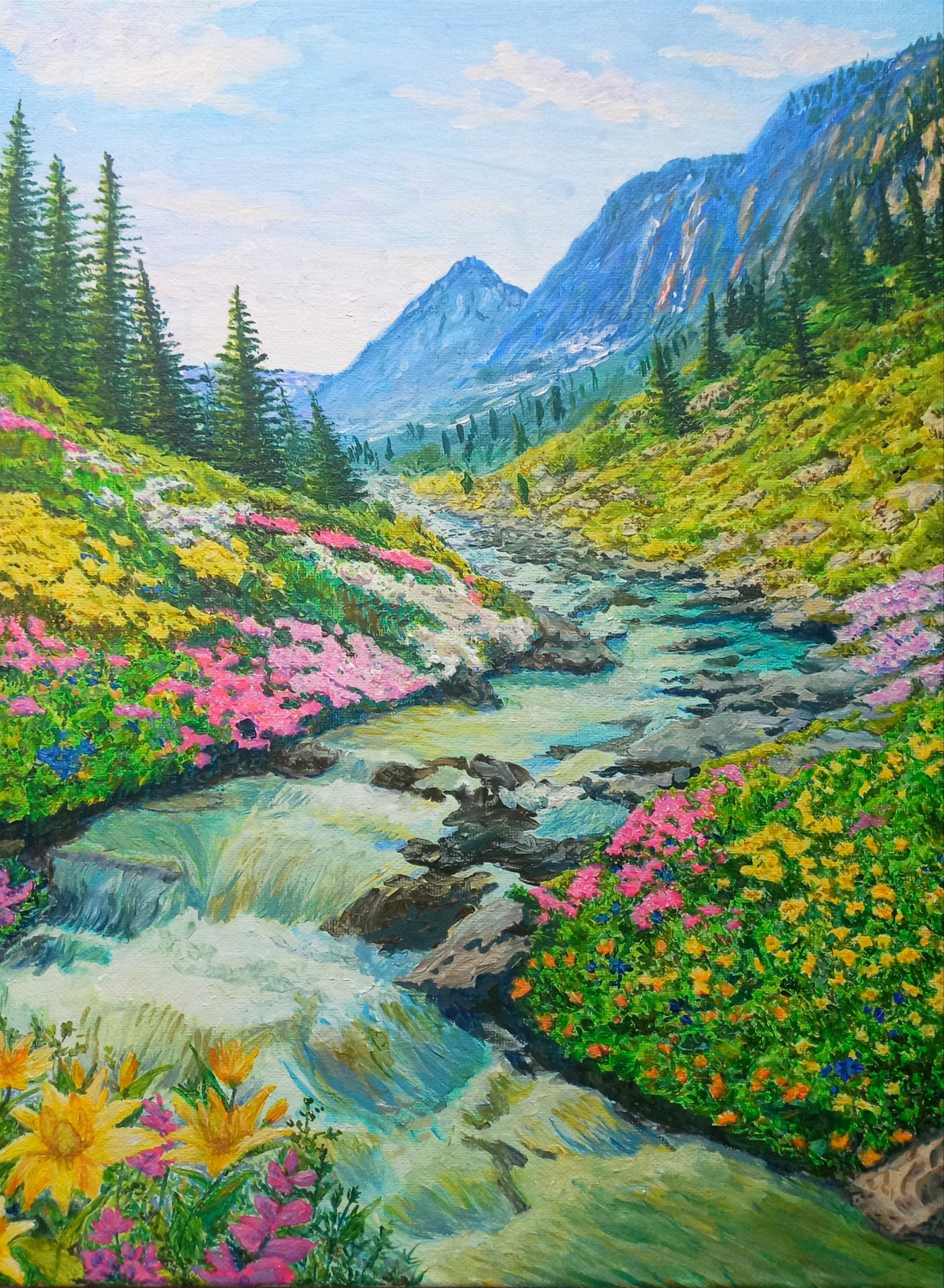 Heaven on earth Painting by Nataliya Loginova