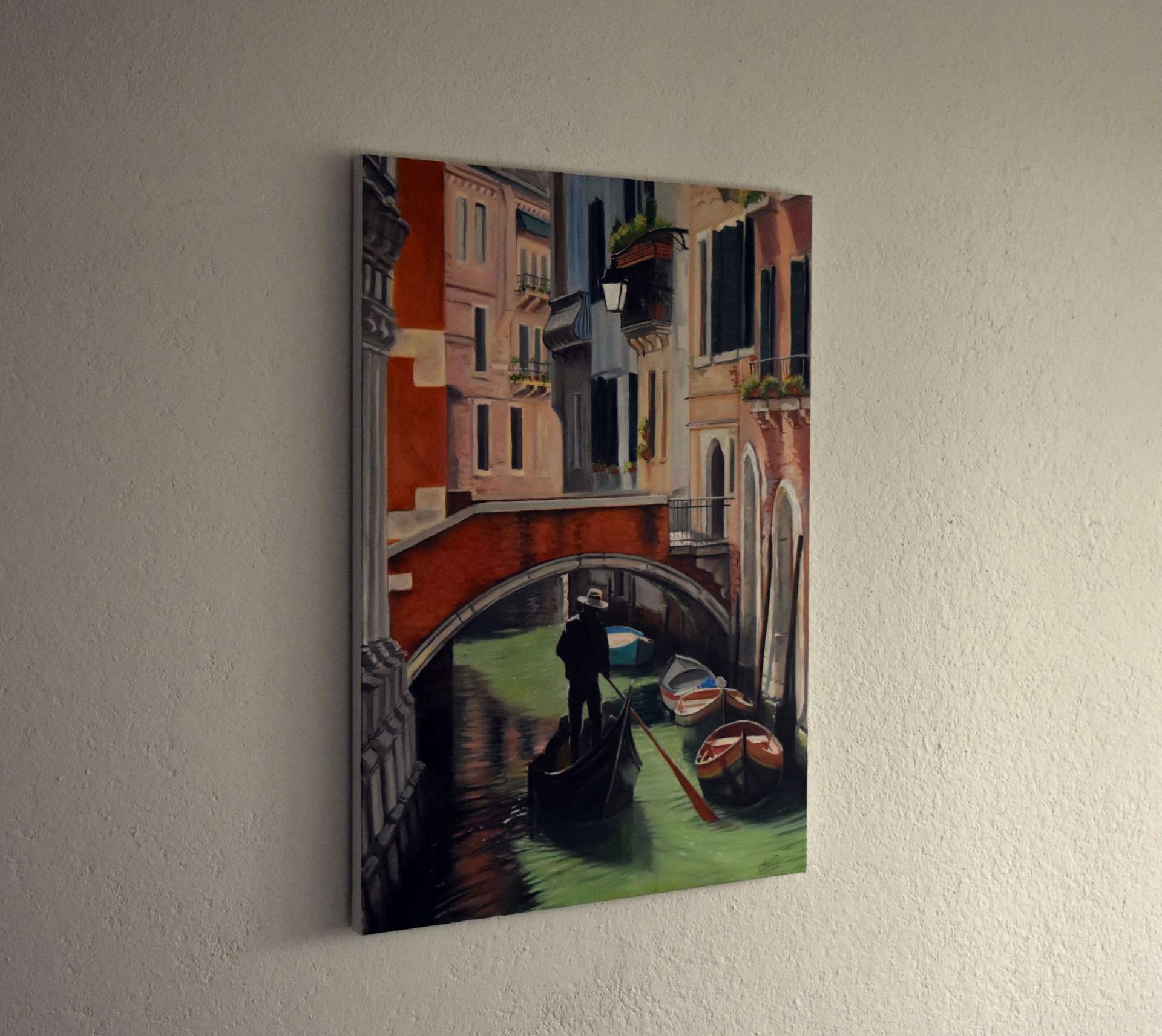 The busy day in Venice - painting