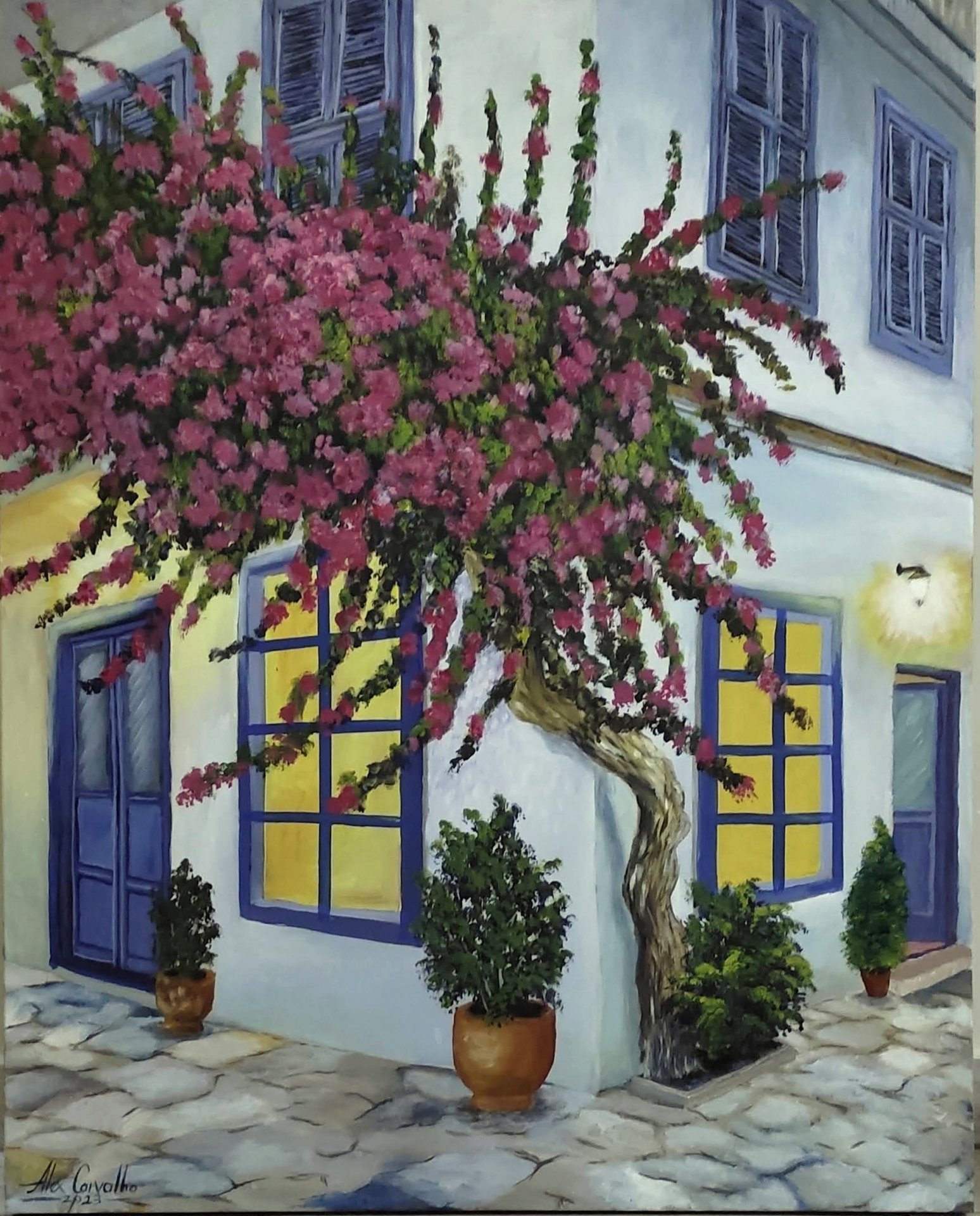 A Little Corner in Nafplio Painting by Alex Carvalho