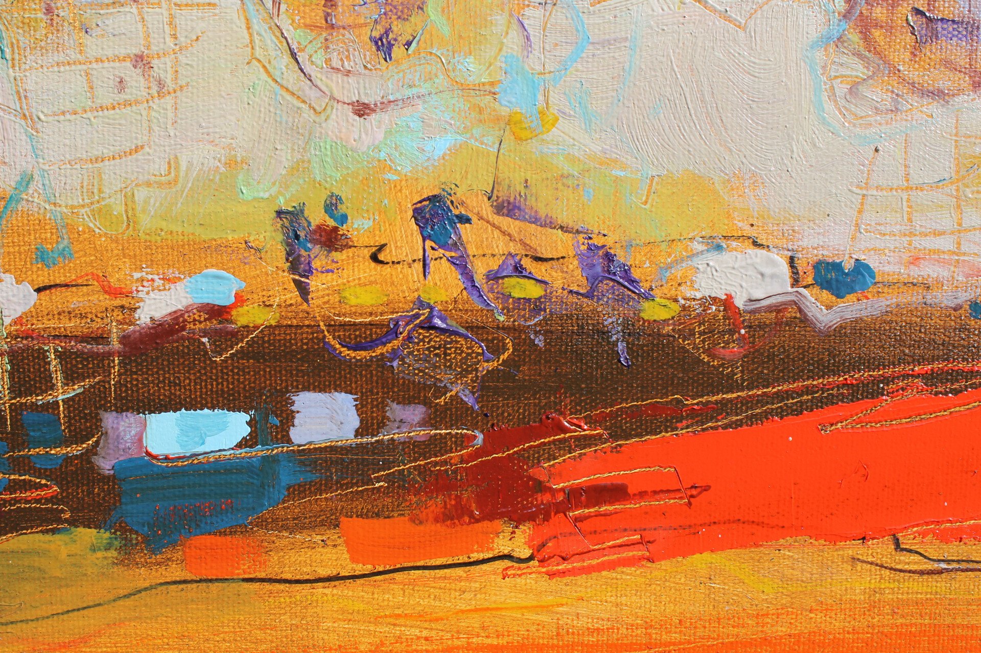 Postre de albaricoque - painting