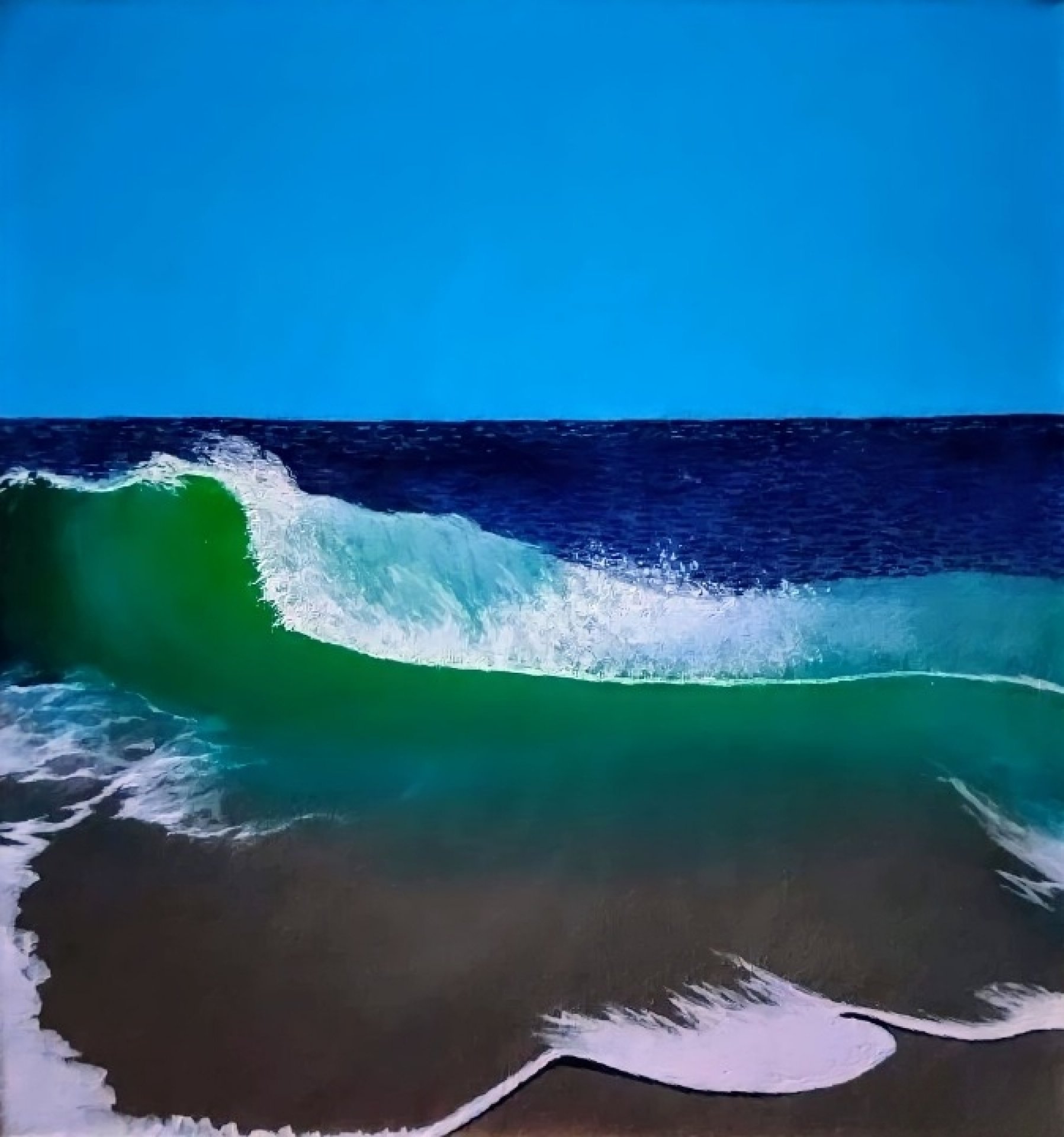 Aesthetic Sea Waves Painting By Augustyn Engty