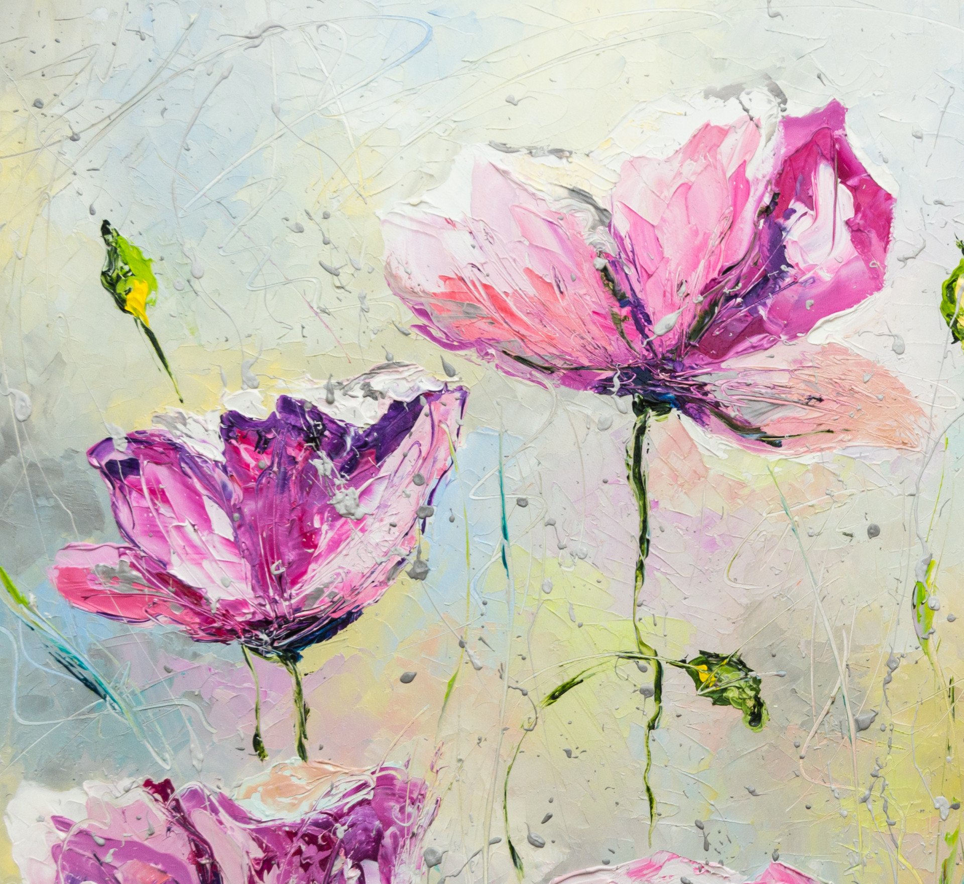 PURPLE POPPIES - painting