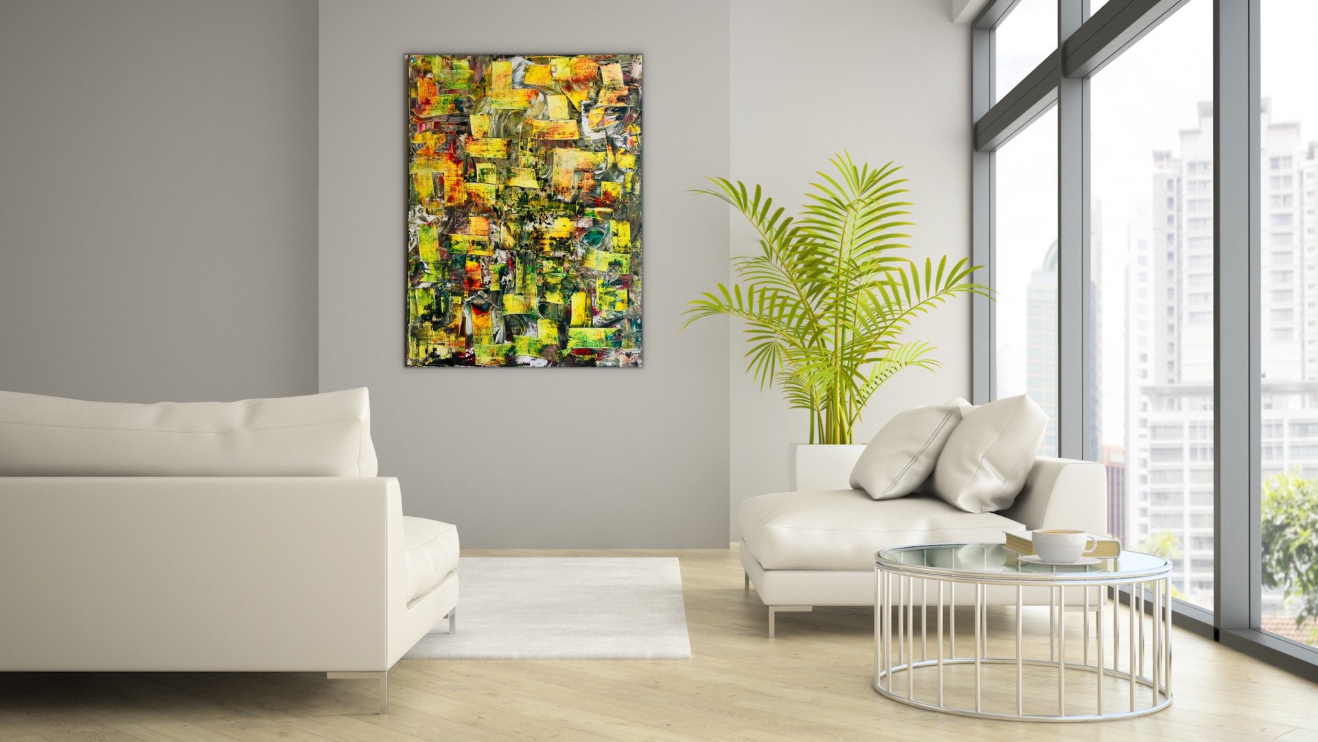 The Yellow Lines - painting