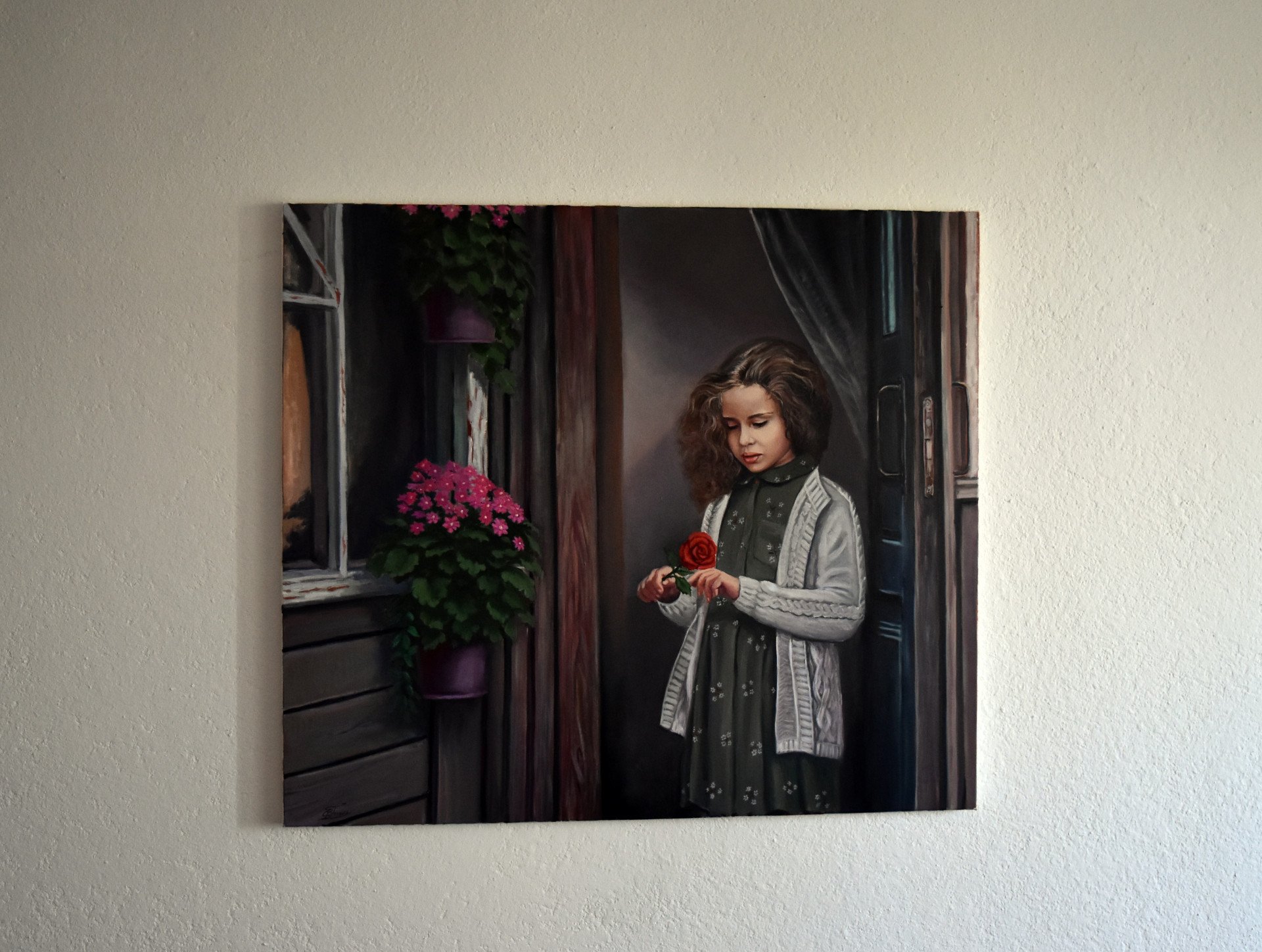 The girl with a red rose - buy