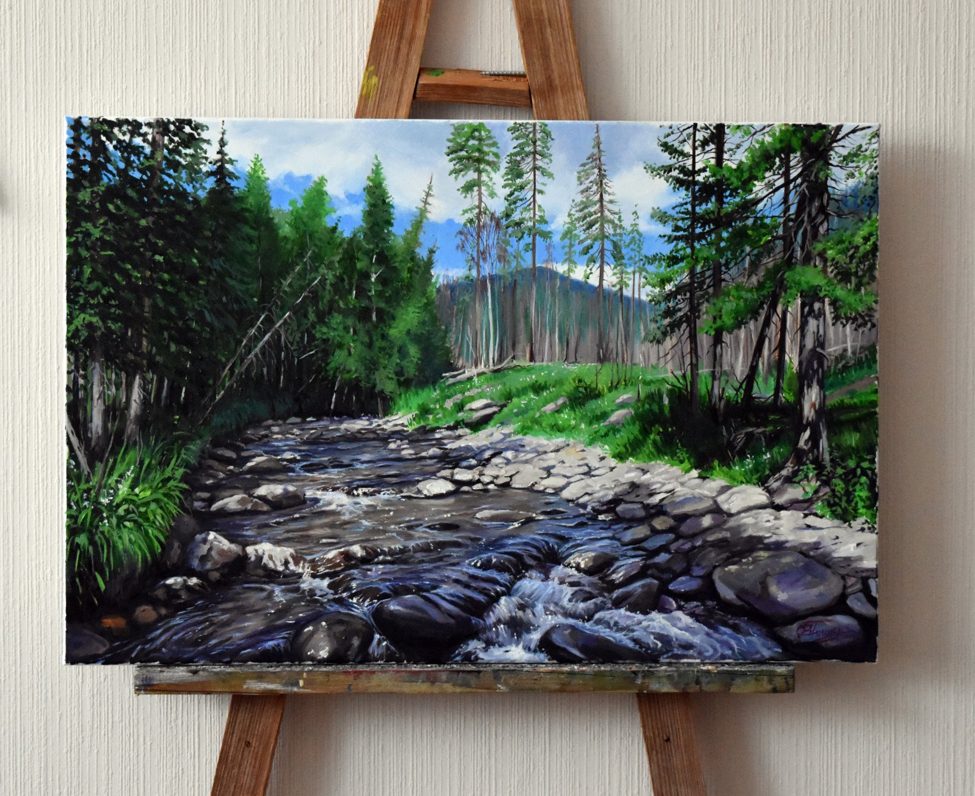 Summer in the mountains Painting by Serghei Ghetiu - Jose Art Gallery