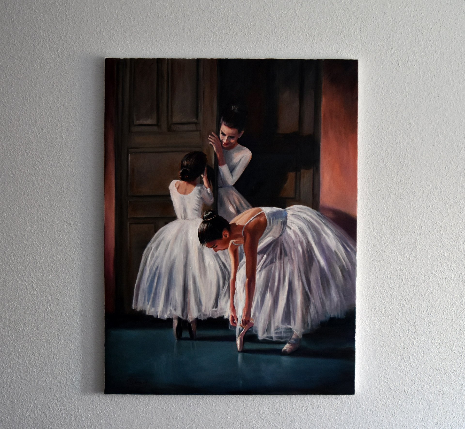 The little swans at classes - painting