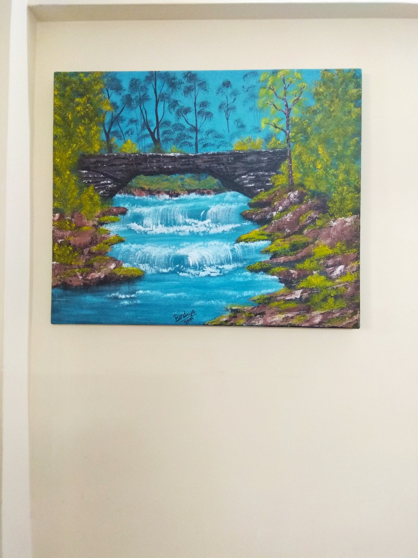 Bridge of Positive Vibes - painting