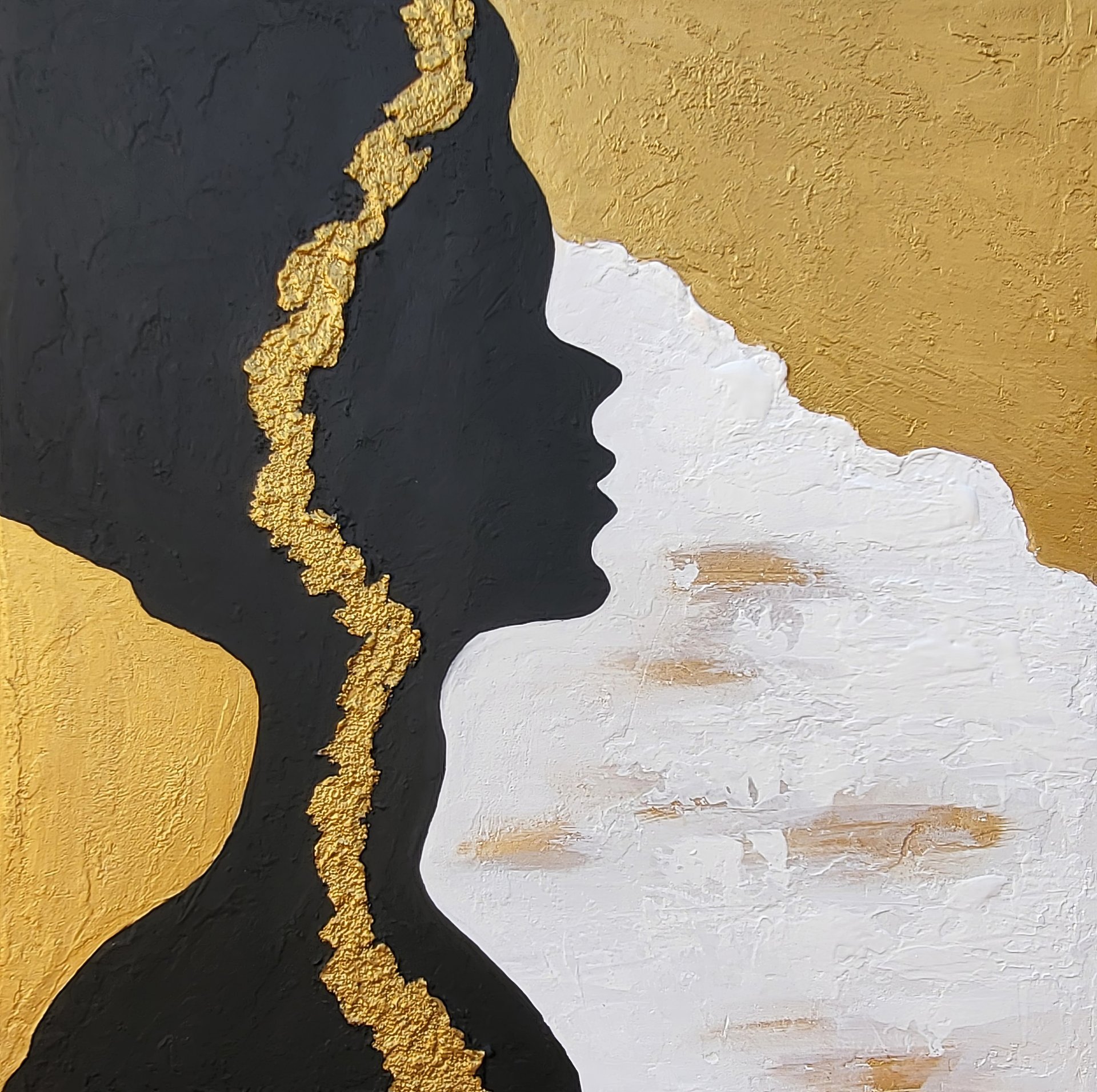 Abstract couple silhouette