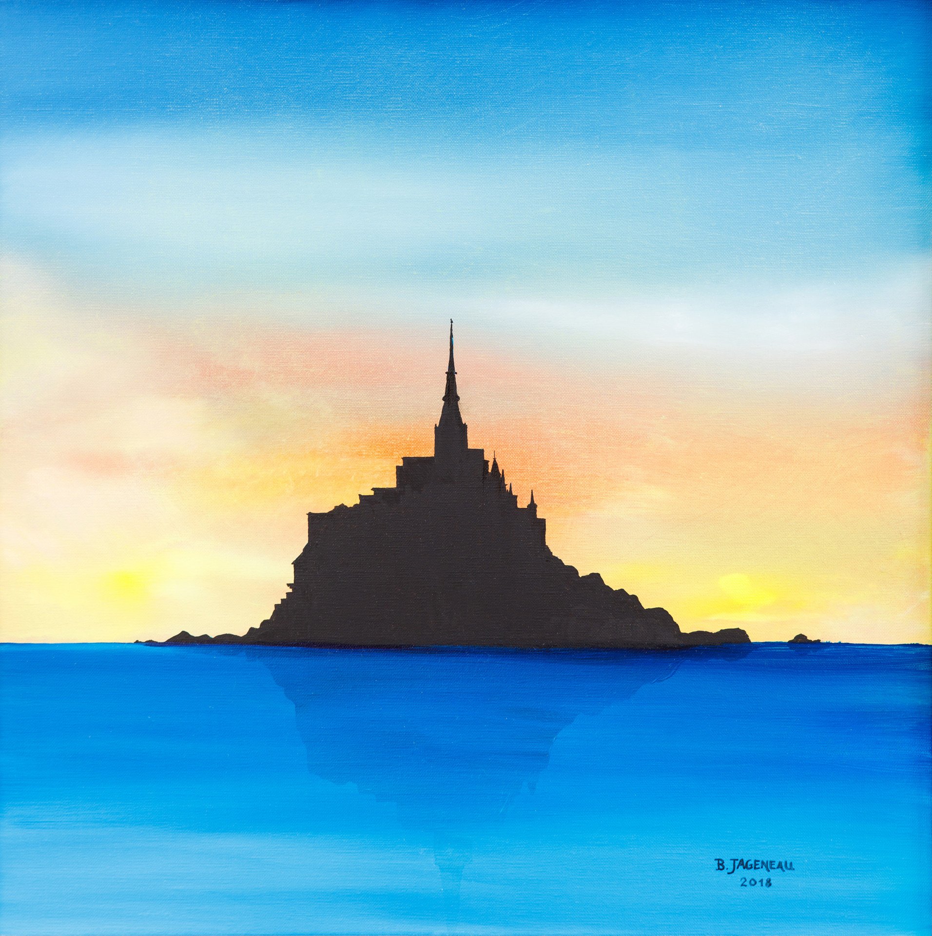 Mont Saint Michel Painting by bernard jageneau